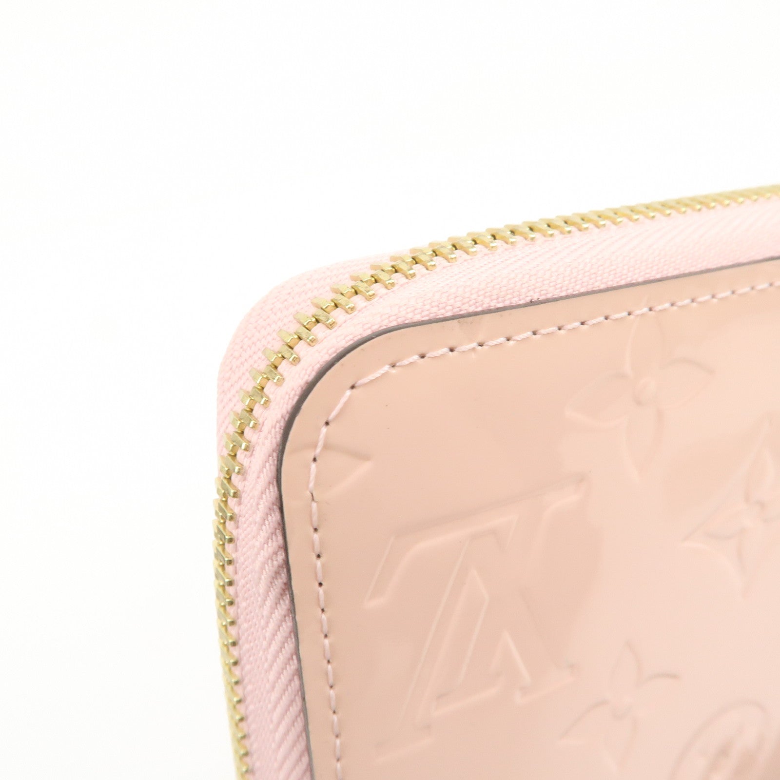 Louis Vuitton Monogram Vernis Zippy Wallet Long Wallet Pink M90419