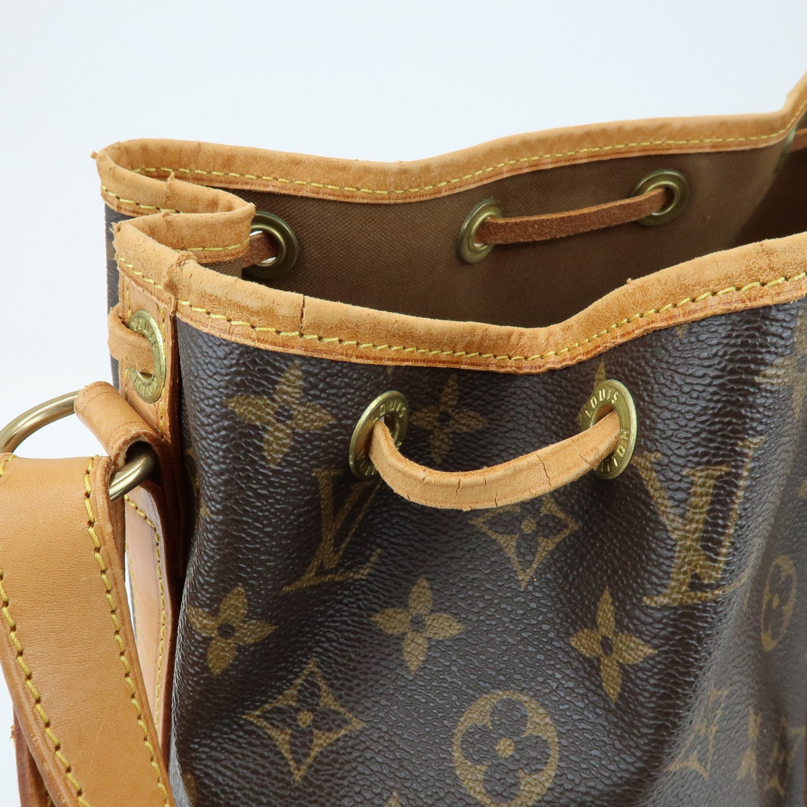 Louis Vuitton Monogram Canvas Petit Noe Shoulder Bag Brown M42226