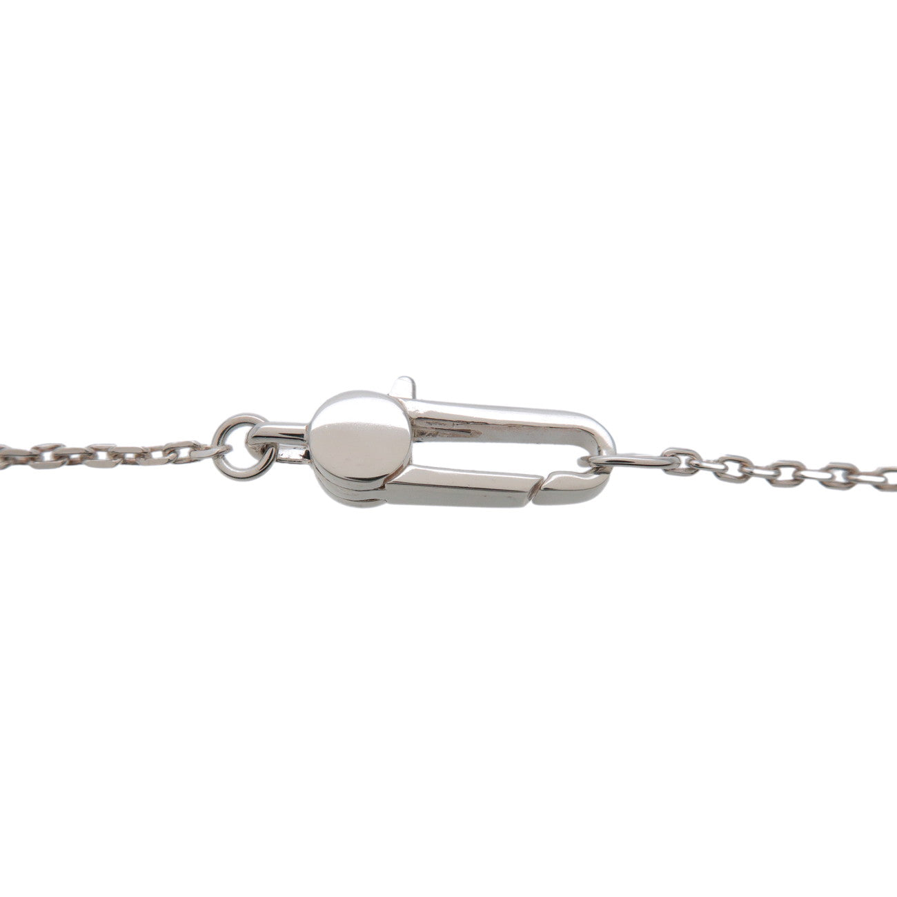 GUCCI Logo Heart Plate Necklace SV925 Silver