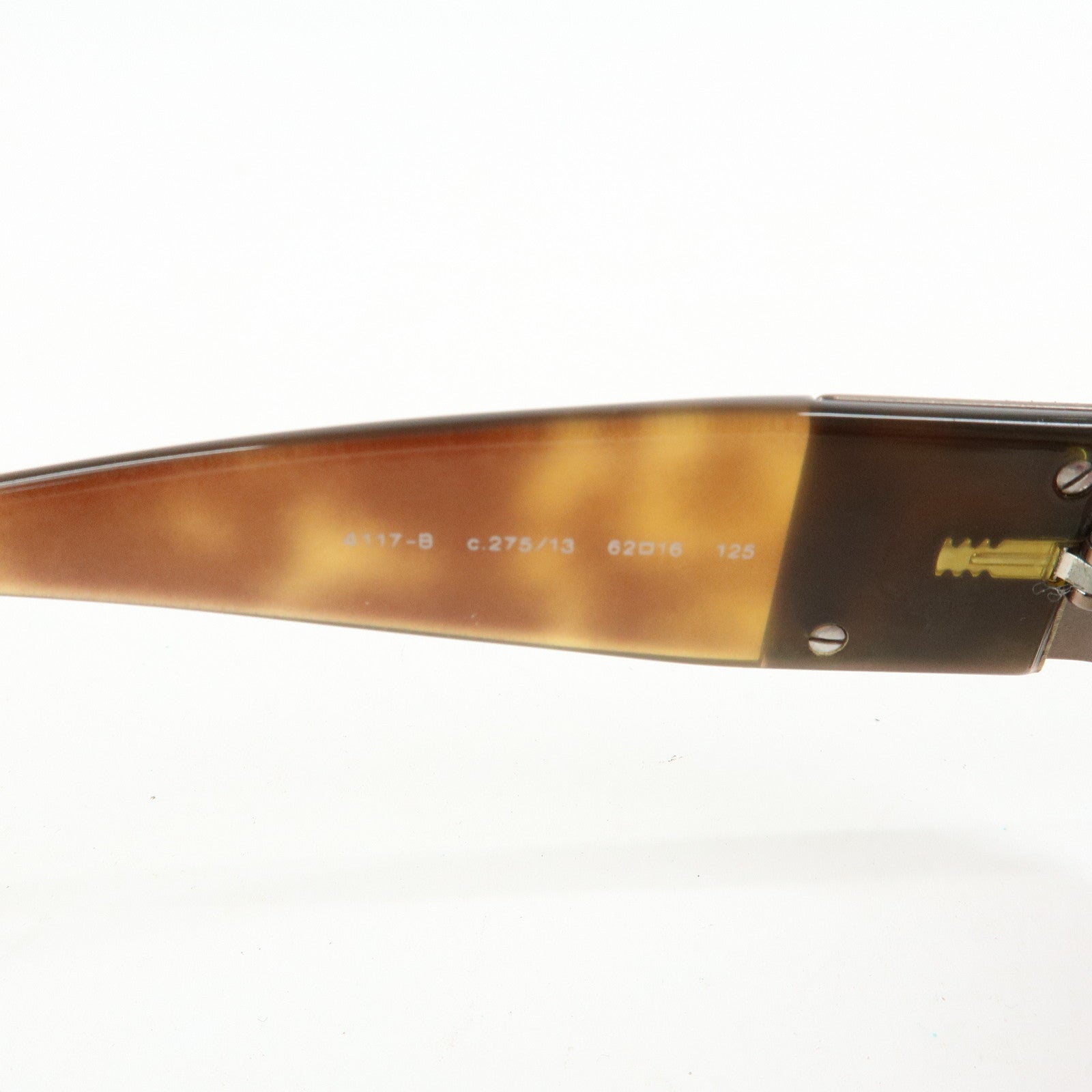 CHANEL Plastic Rhinestone Sunglasses 62□16 Brown 41117-B