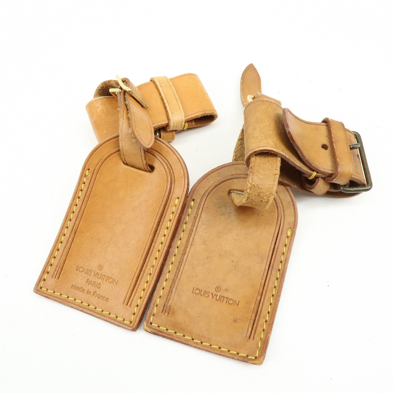 Louis Vuitton Set of 10 Leather Name Tag & Poignet Natural