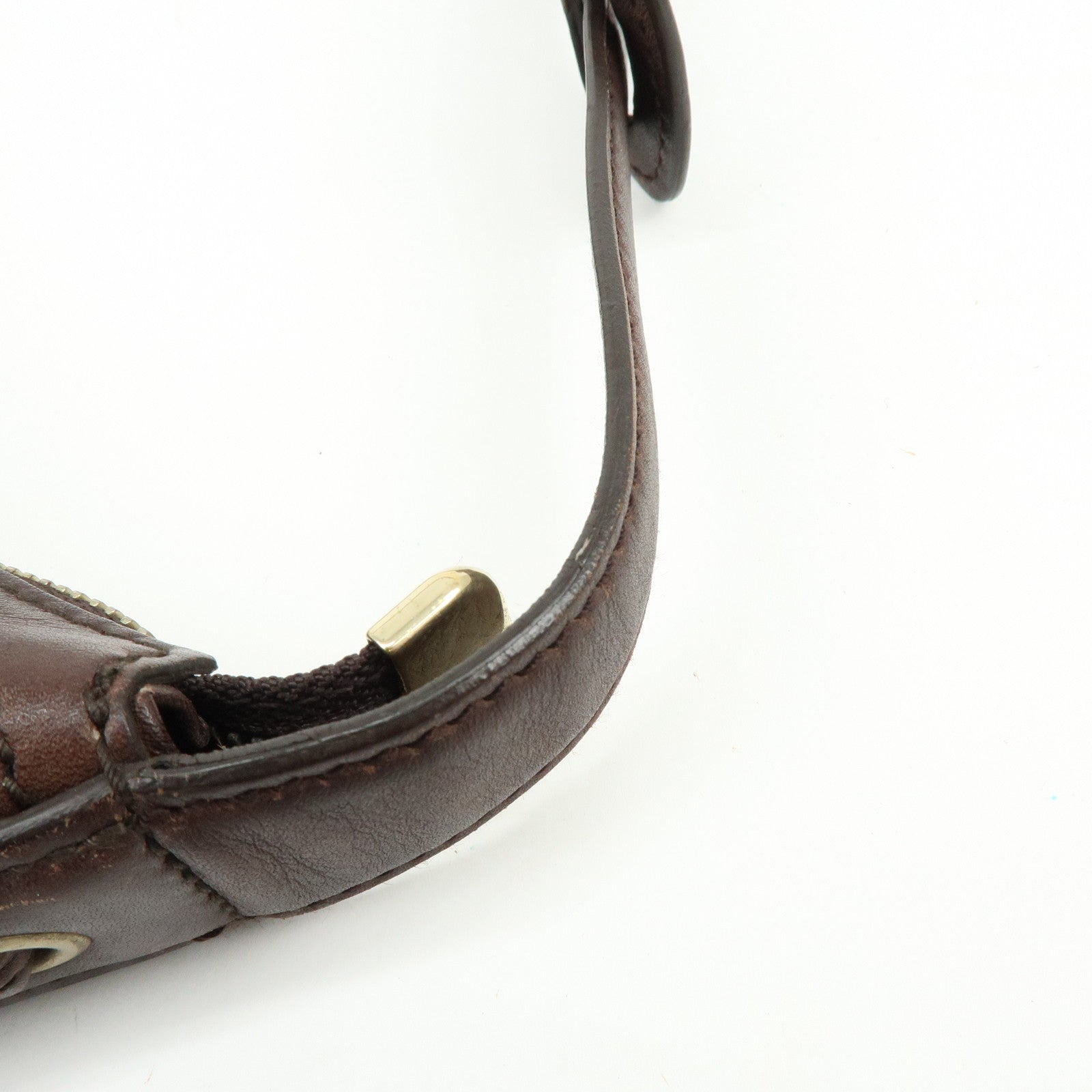 GUCCI Princy Guccissima Leather Shoulder Bag Dark Brown 162882