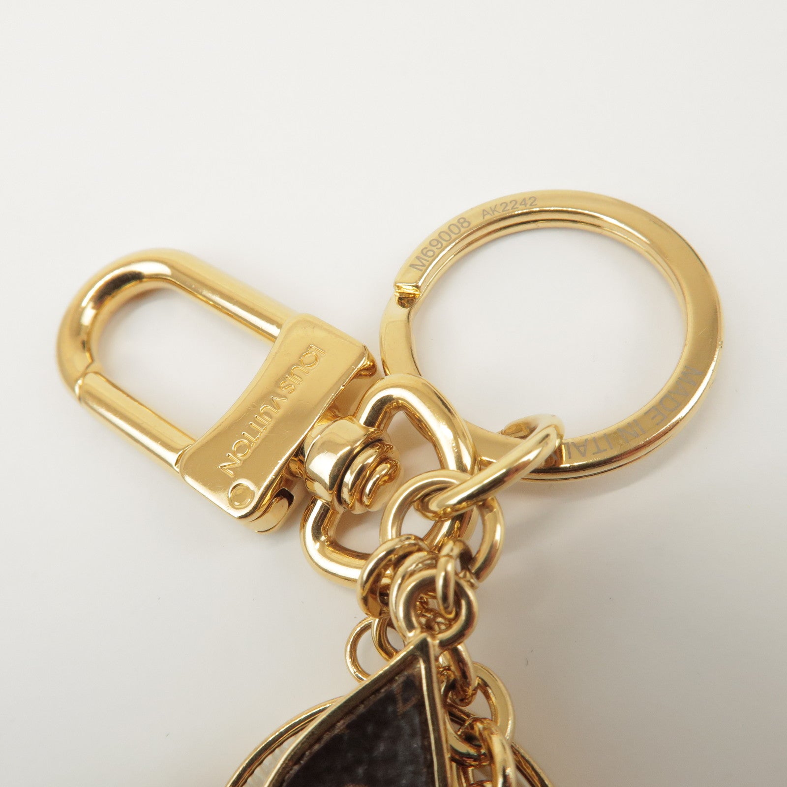 Louis Vuitton Porte Cles Spring Street Metal Bag Charm Gold M69008
