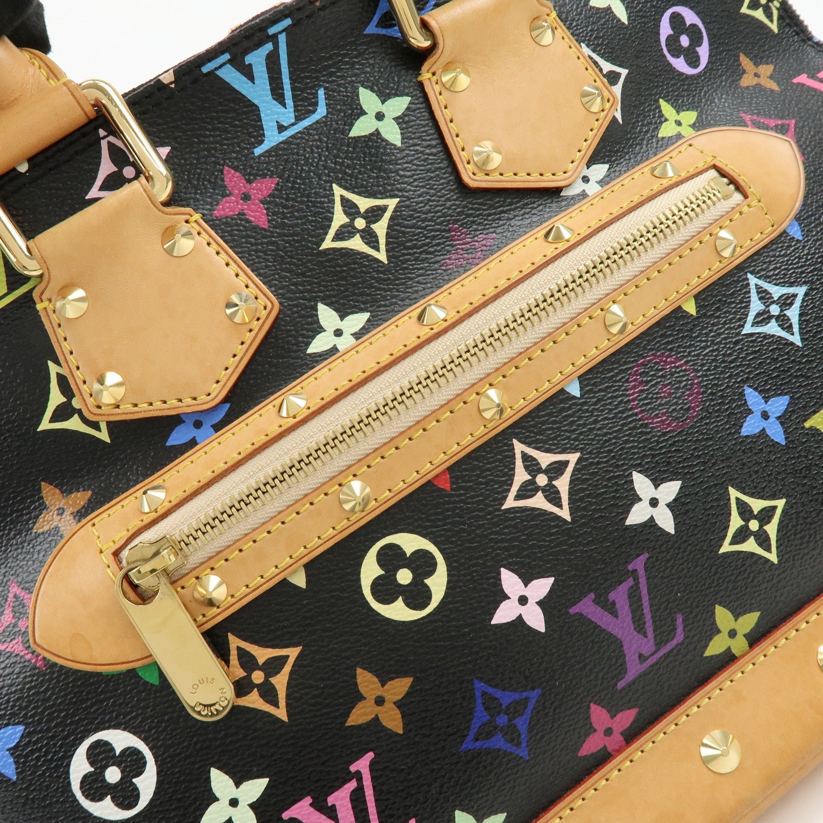 Louis Vuitton Monogram Multicolor Alma PM Hand Bag Noir M40444