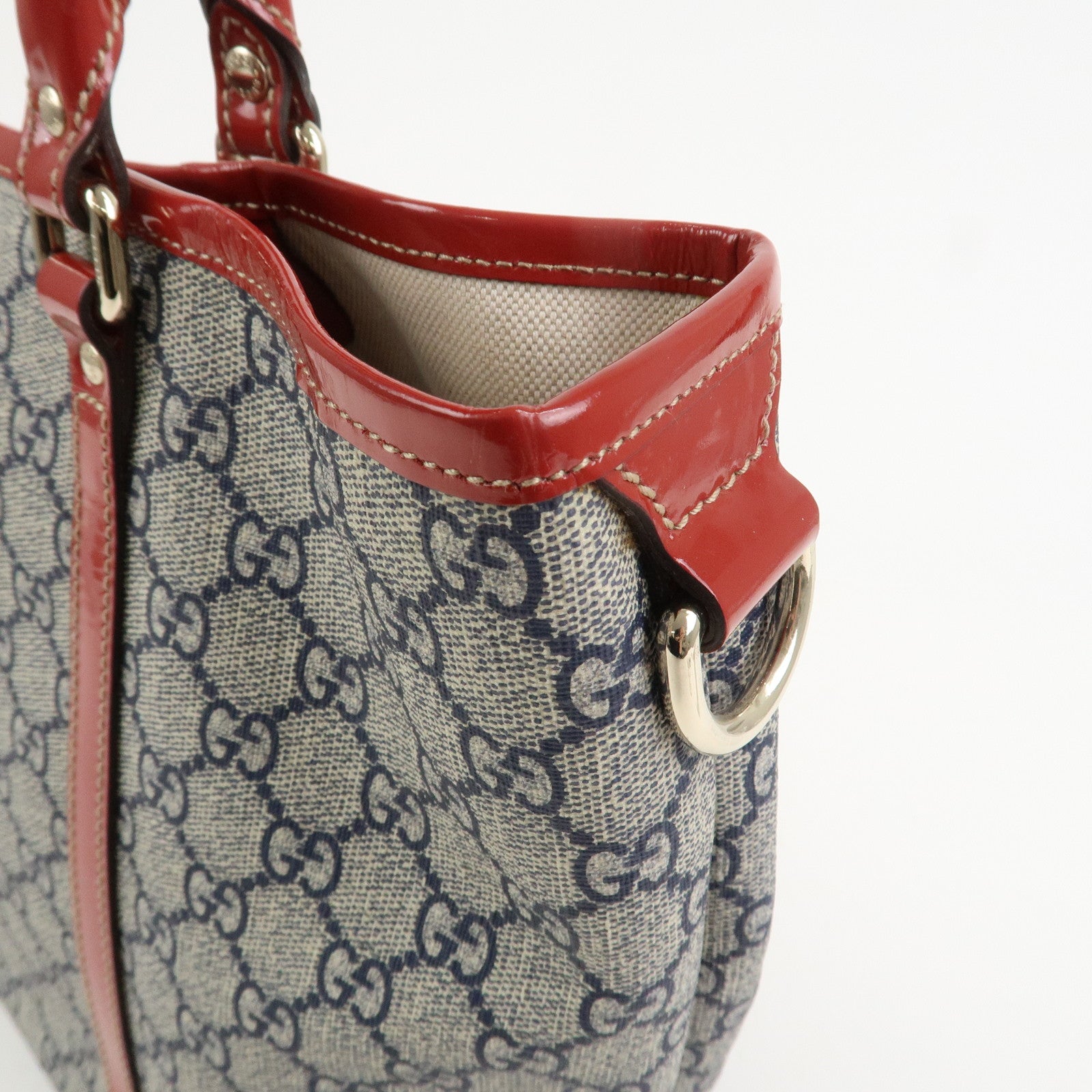 GUCCI JOY Collection GG Supreme PVC Patent Leather Tote Bag 197953