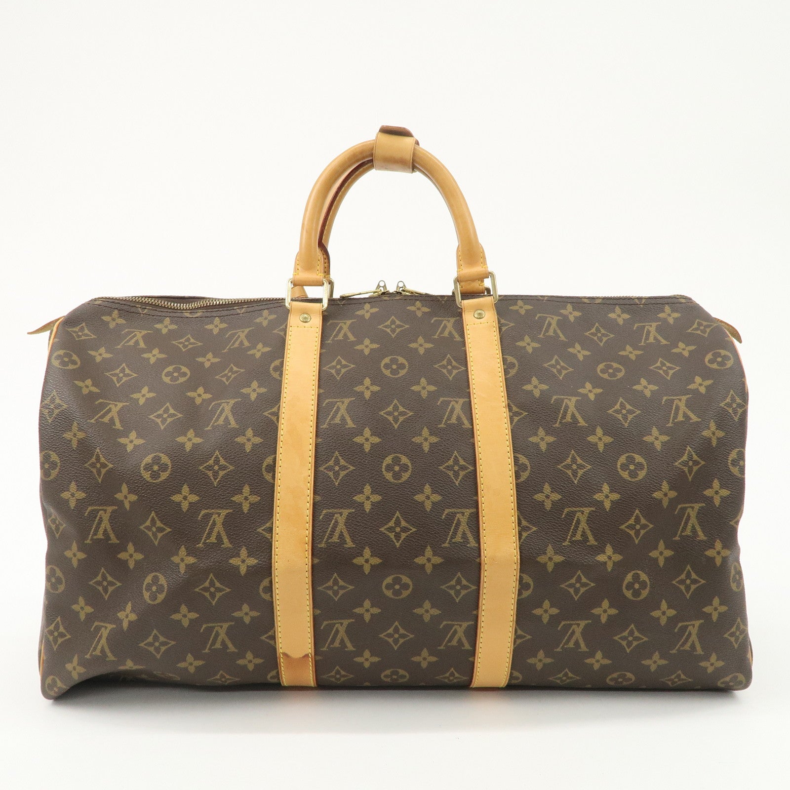 Louis Vuitton Monogram Keep All 50 Bag Boston Bag Brown M41426 Used