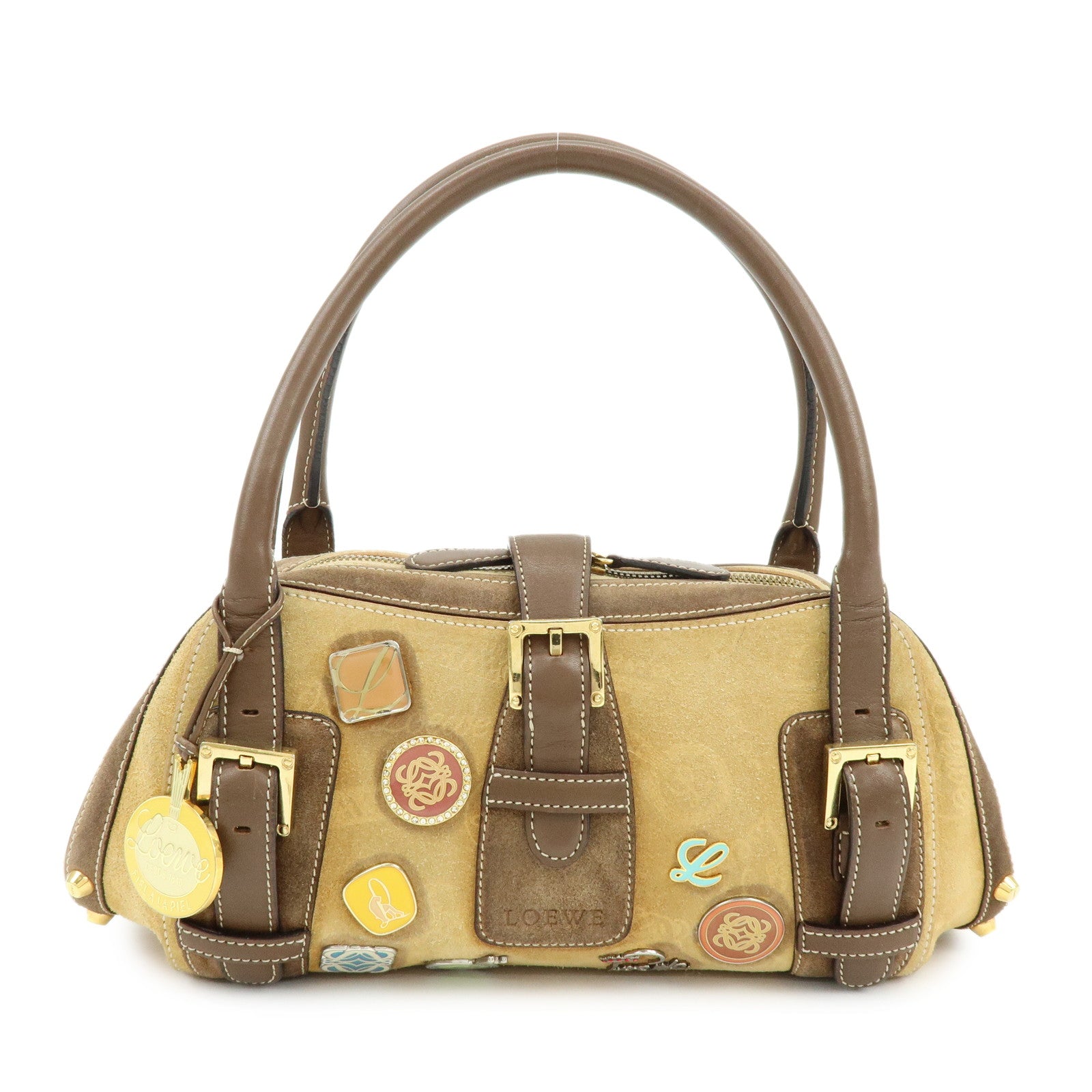 LOEWE Senda Suede Leather Shoulder Hand Bag 160ANIVERSARIO Brown