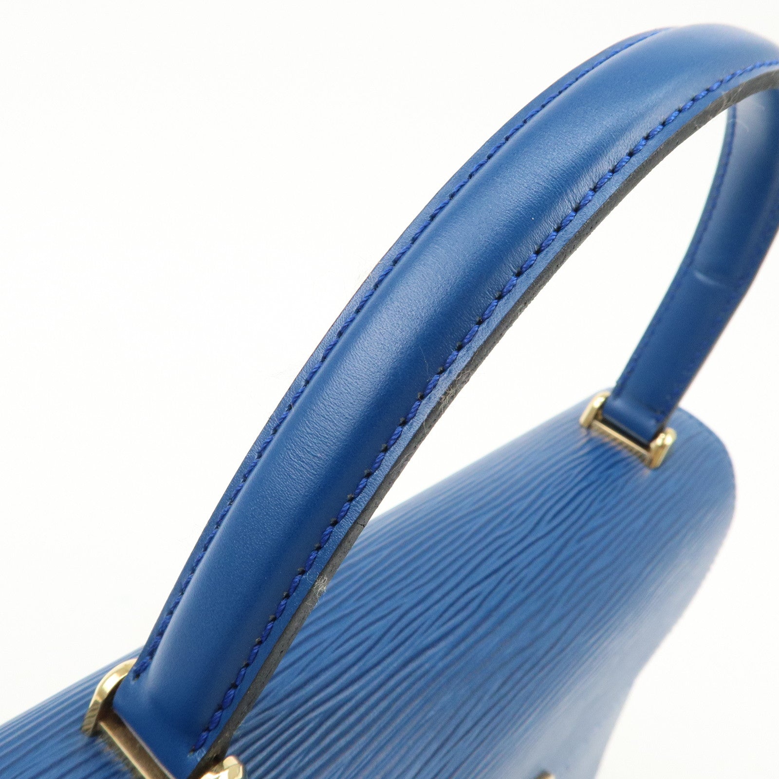 Louis Vuitton Epi Leather Malesherbes Hand Bag Toledo Blue M52375 Used