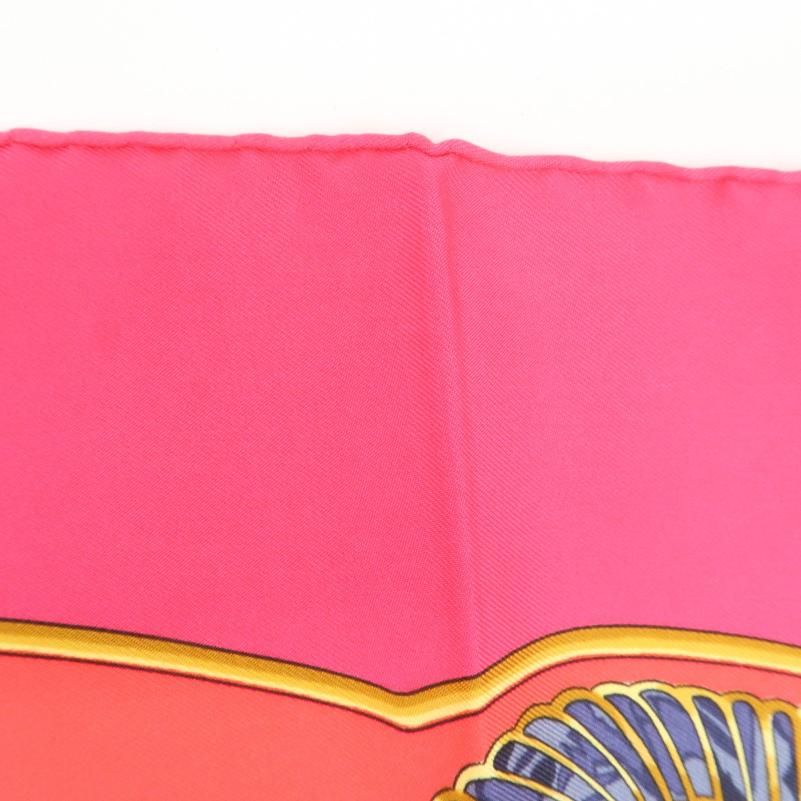 HERMES Carre 90 Silk 100% Caty Scarf Pink Multi Color