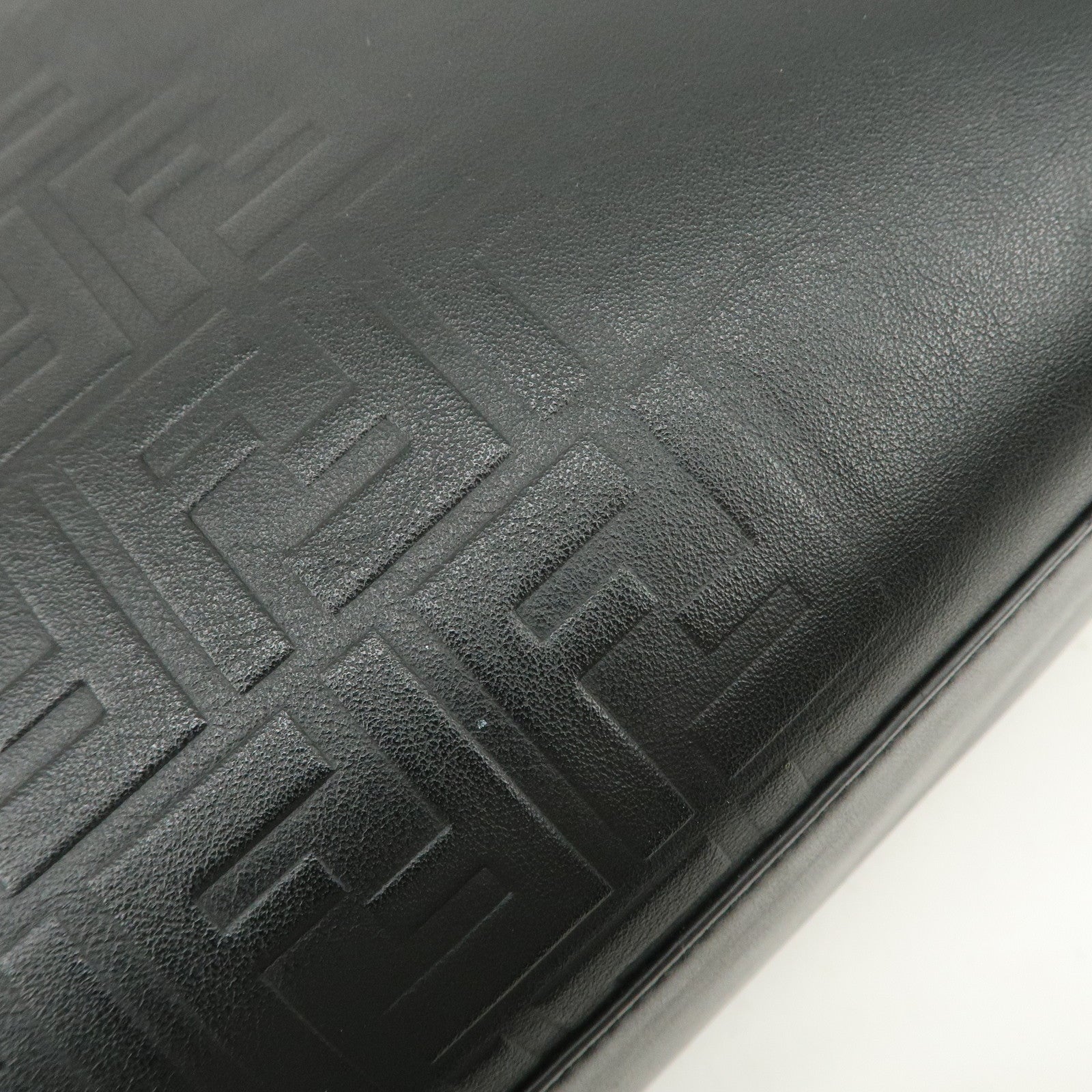 FENDI Peekaboo X-lite Fit Leather 2Way Bag Hand Bag Black Used