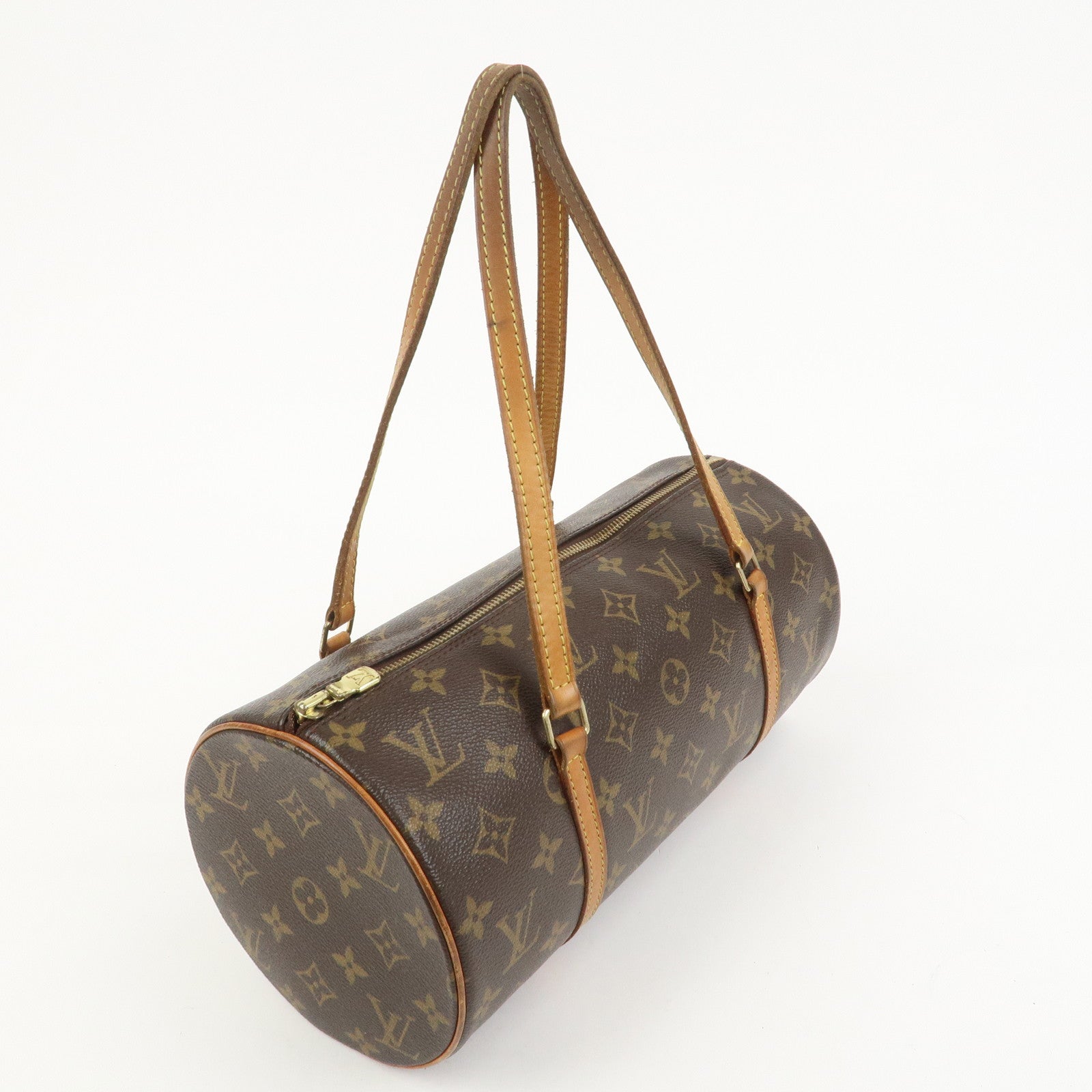 Louis Vuitton Monogram Papillon 30 Hand Bag Brown M51385