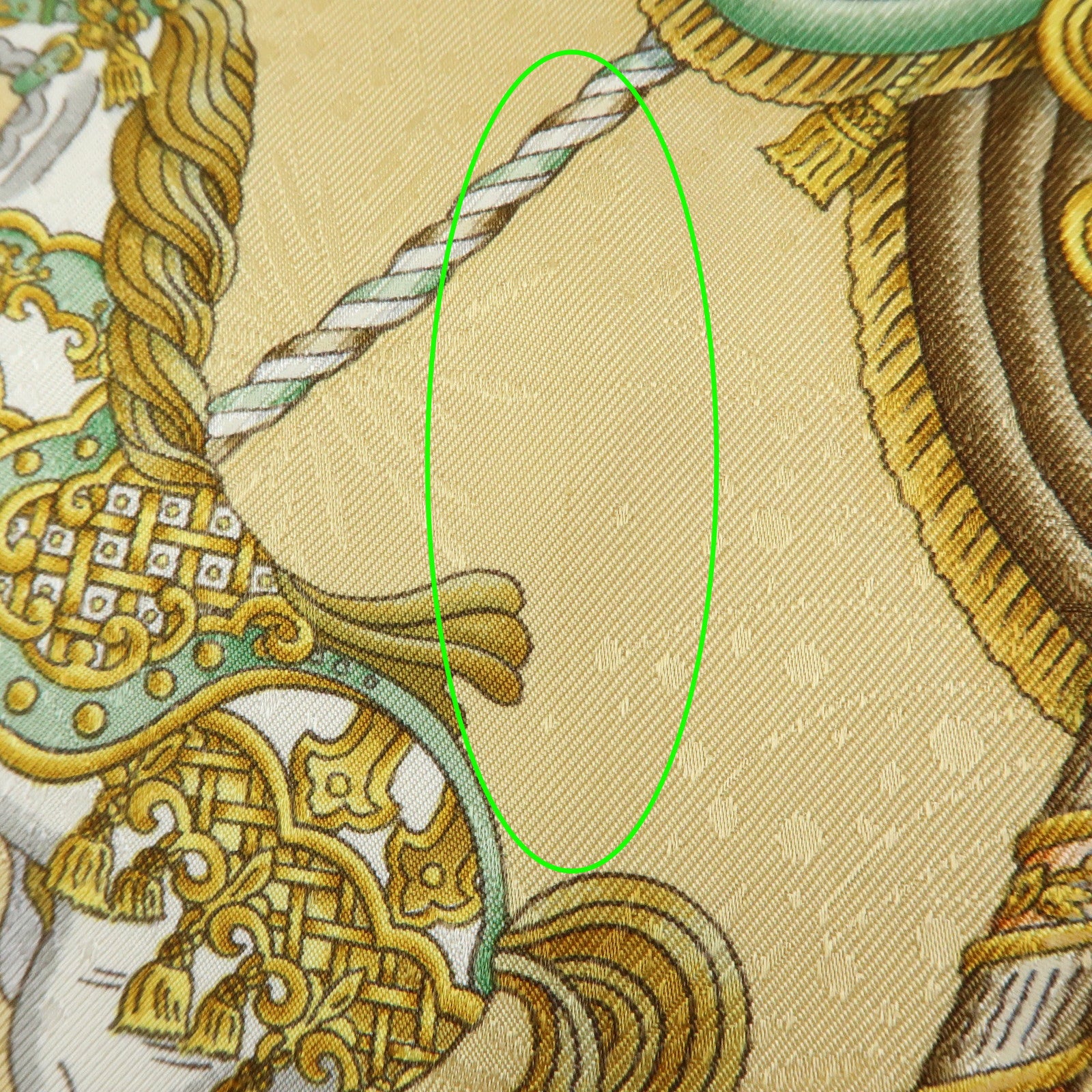 HERMES Carre 90 Silk 100% Scarf LUNA PARK Gold
