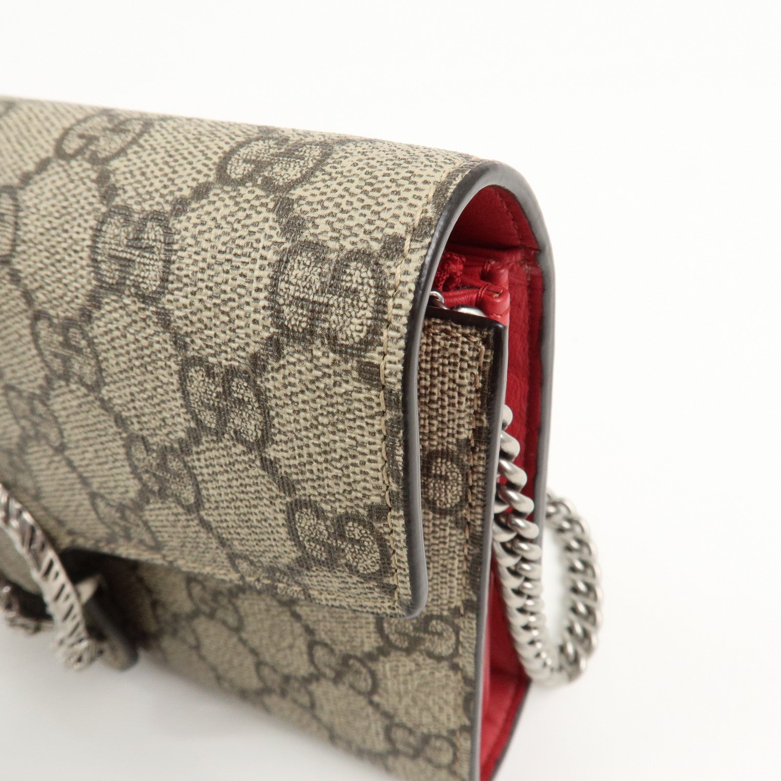 GUCCI Dionysus GG Supreme Chain Shoulder Bag Beige 401231