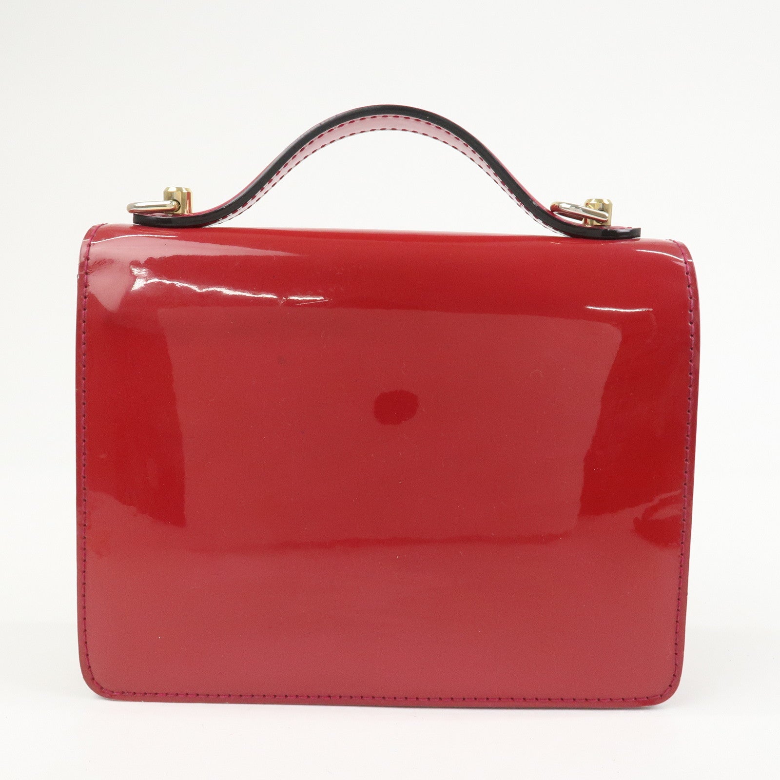 Louis Vuitton Vernis Monceau BB 2Way Hand Bag Rose Indien M91579