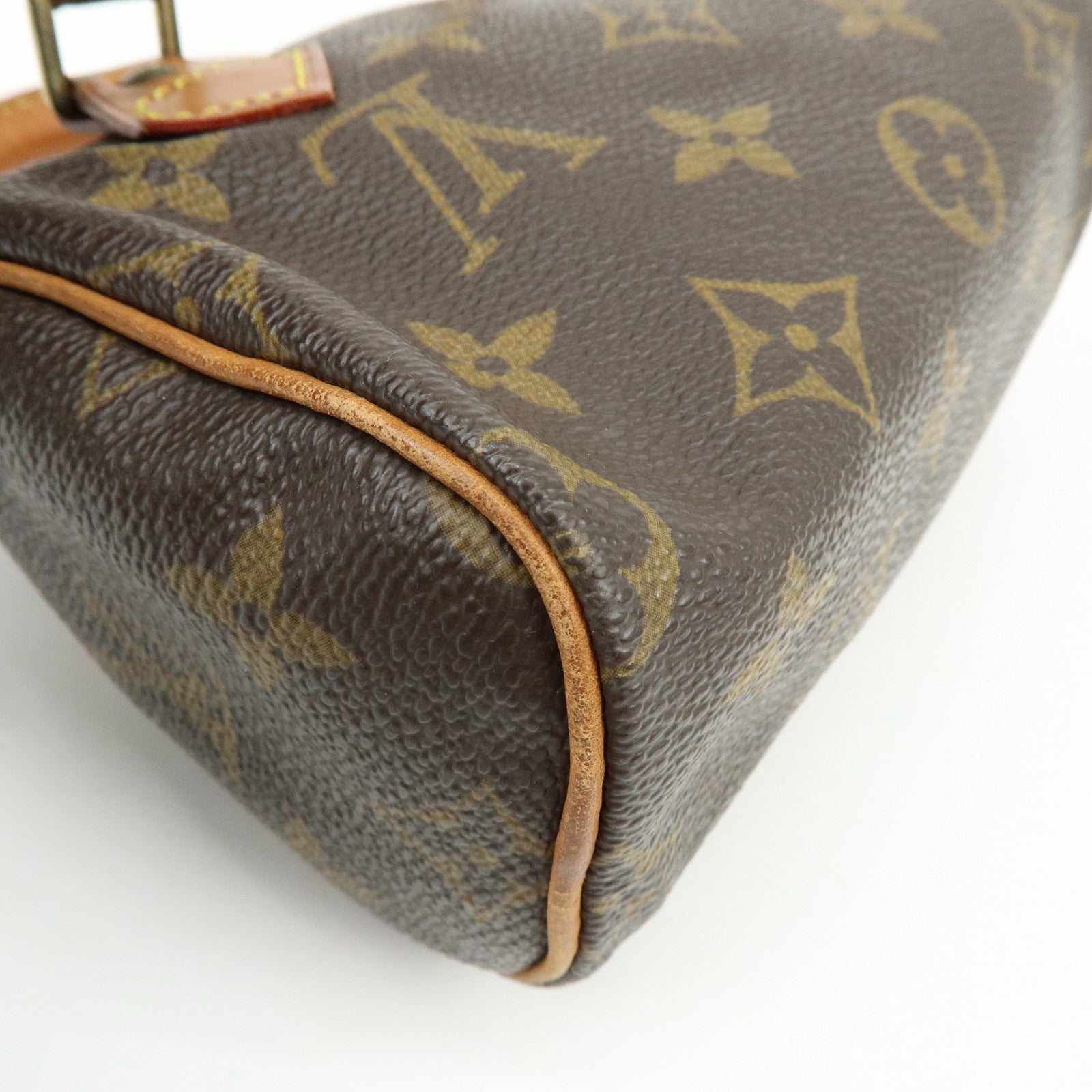 Louis Vuitton Monogram Mini Speedy Hand Bag ＆ Strap Brown M41534