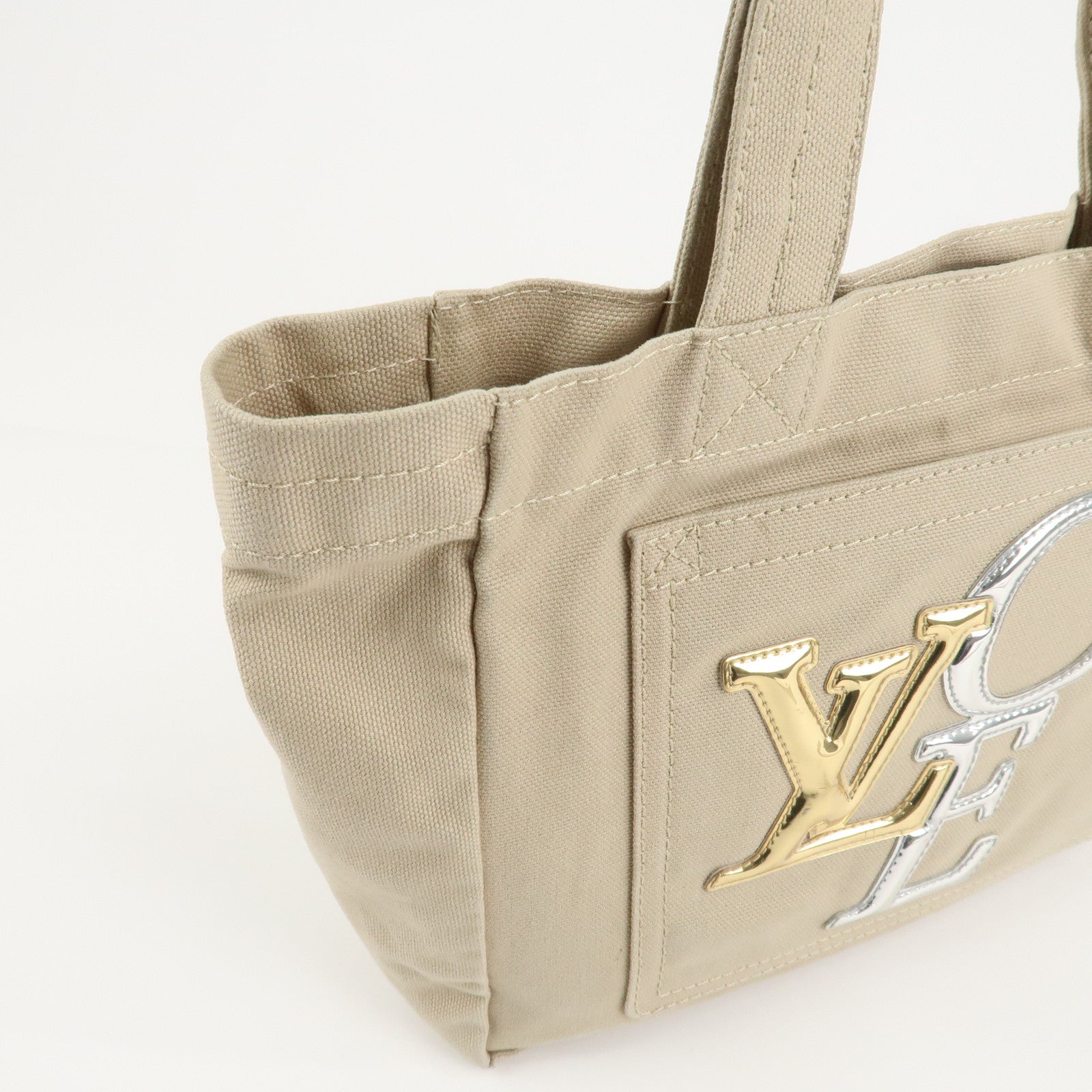 Louis Vuitton Canvas That's Love Tote Bag Hand Bag Ivory M95468 Used