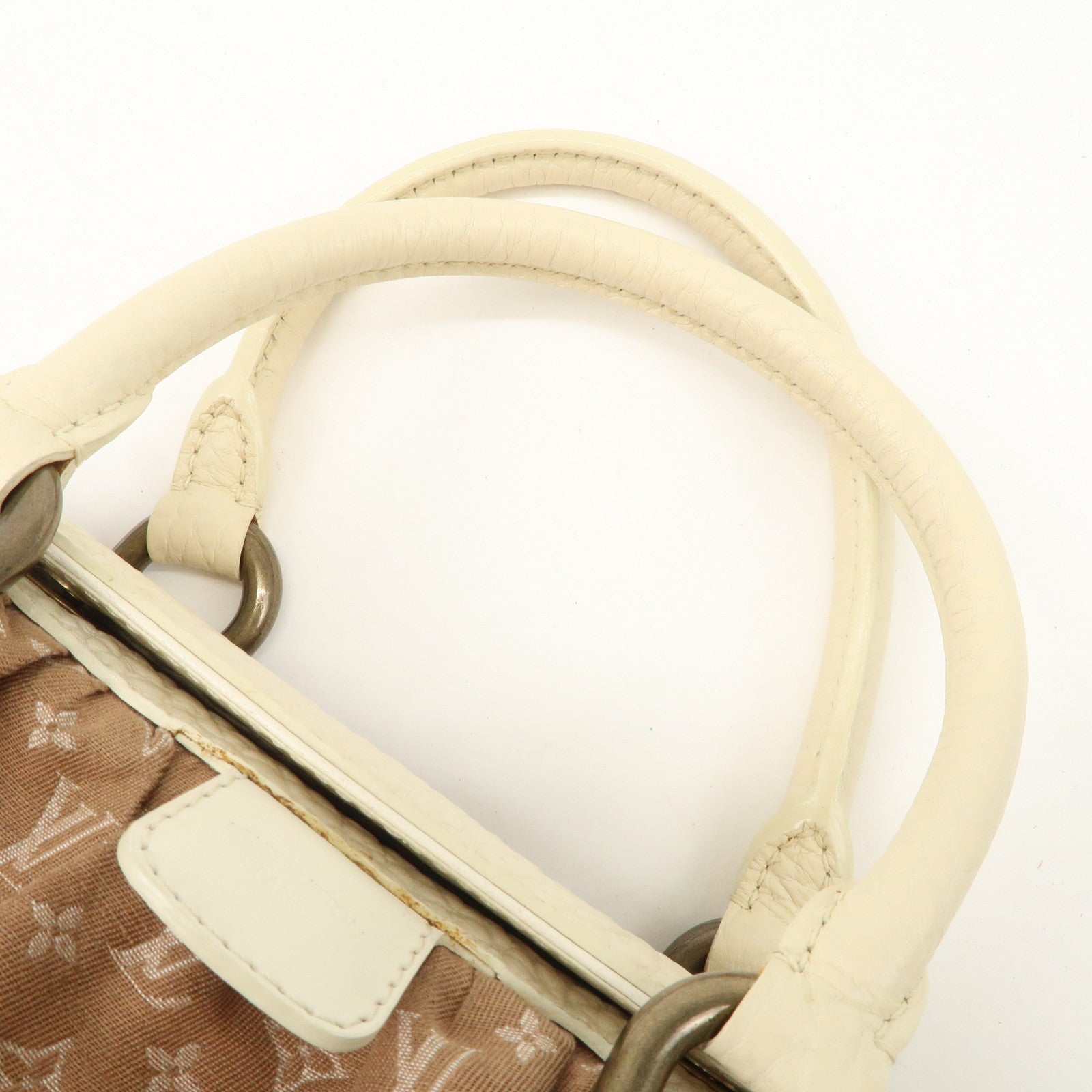 Louis Vuitton Monogram Mini Lin Trapeze PM Hand Bag Caramel M40059 Used