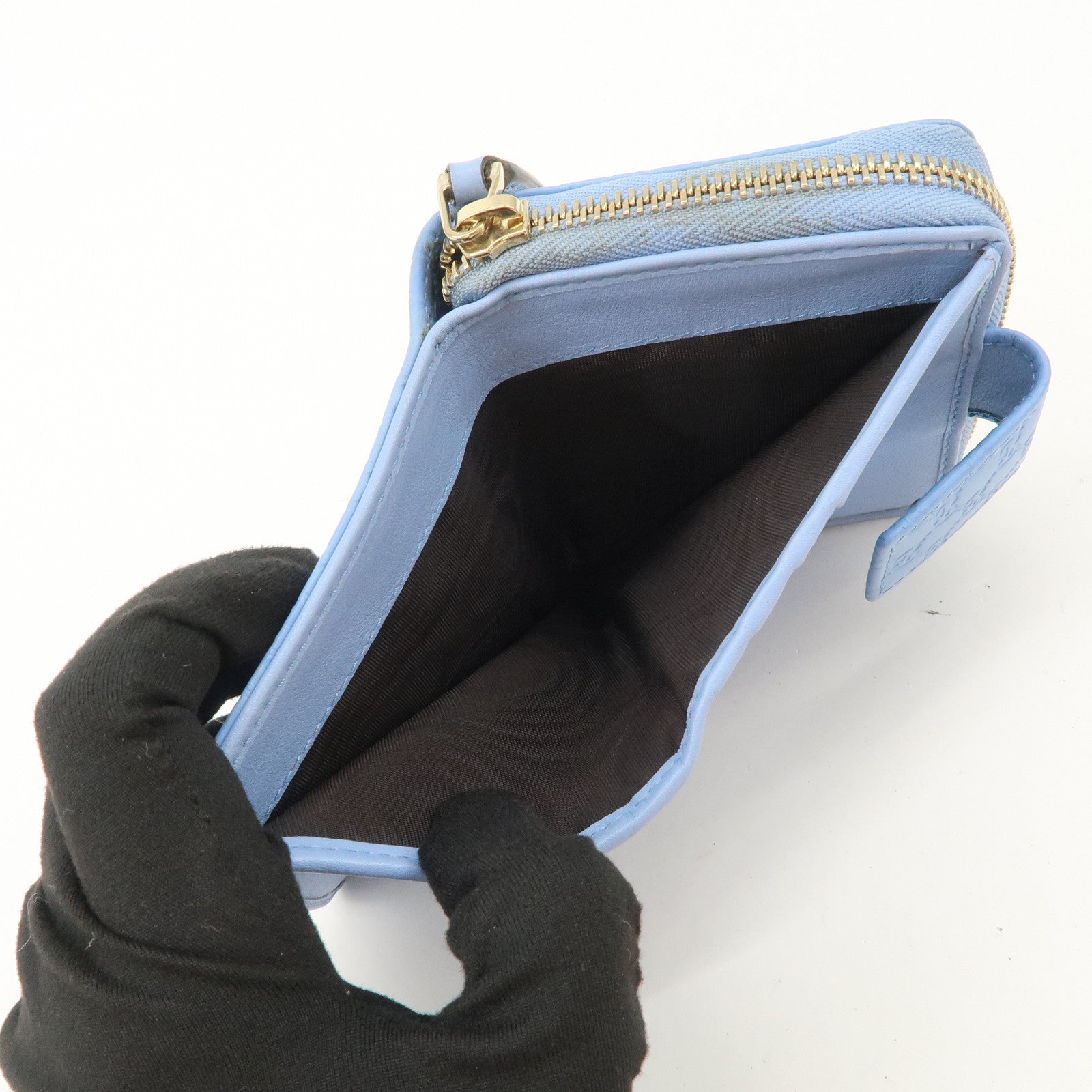 GUCCI Micro Guccissima Signature Bi-Fold Compact Wallet 449395