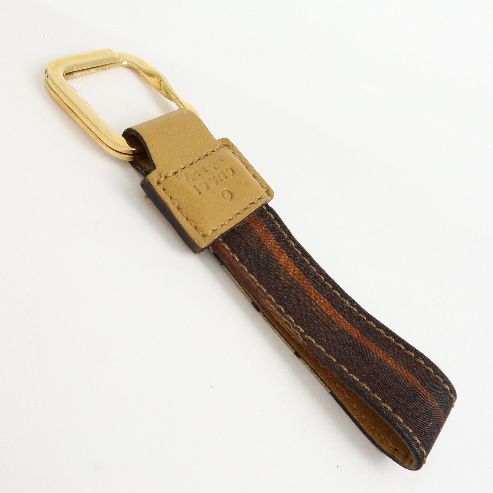 GUCCI Set of 2 Bag Charm Key Holder Brown 042・01・9040/199919
