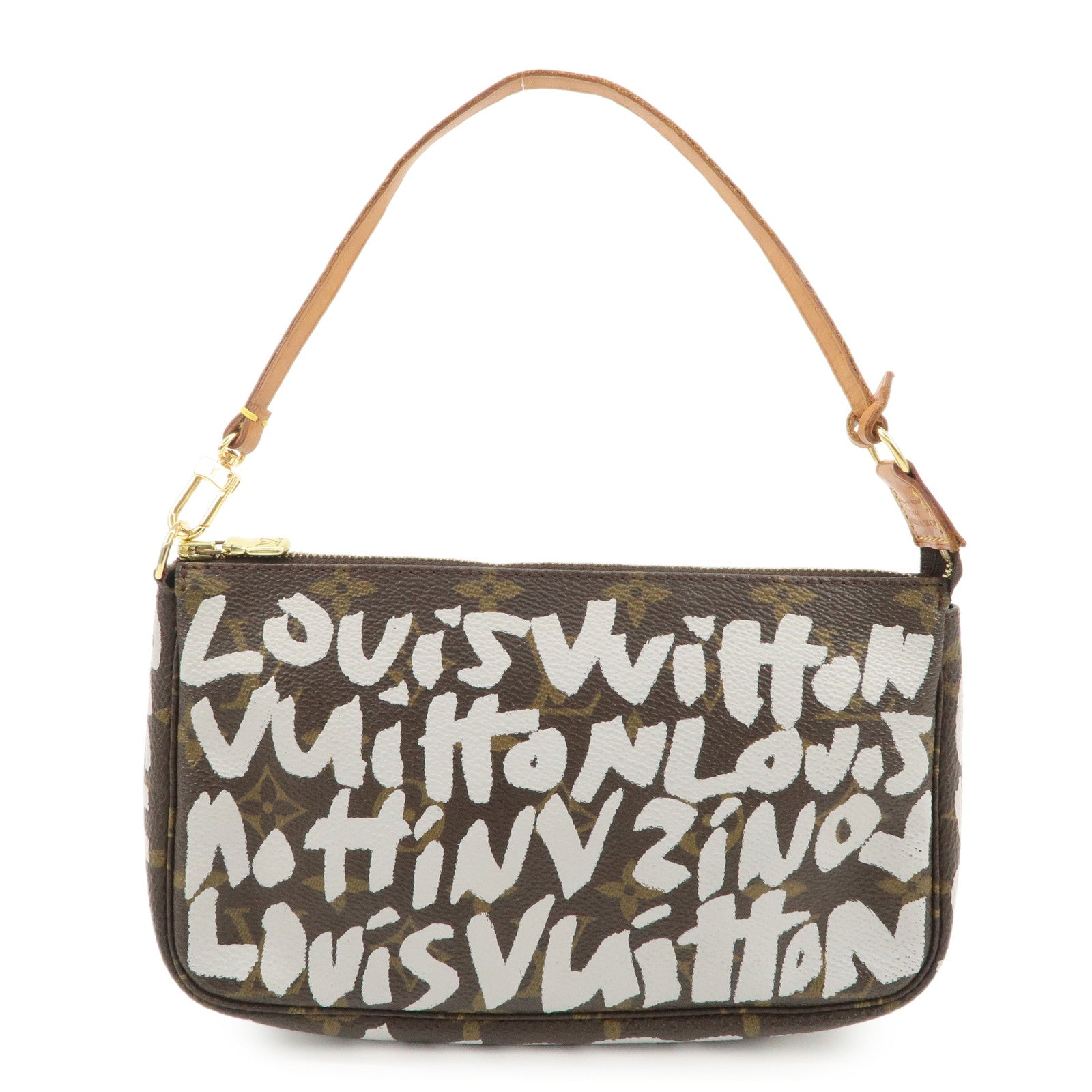 Louis Vuitton Monogram Graffiti Pochette Accessoires Hand Bag M92192 Used