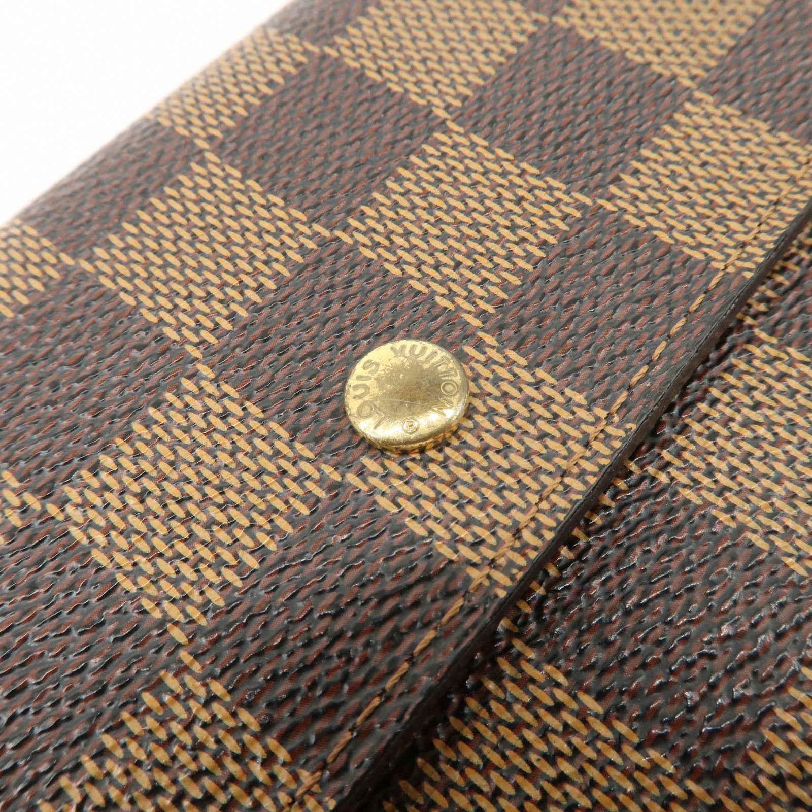 Louis Vuitton Damier Porte Tresor International Long Wallet N61215 Used