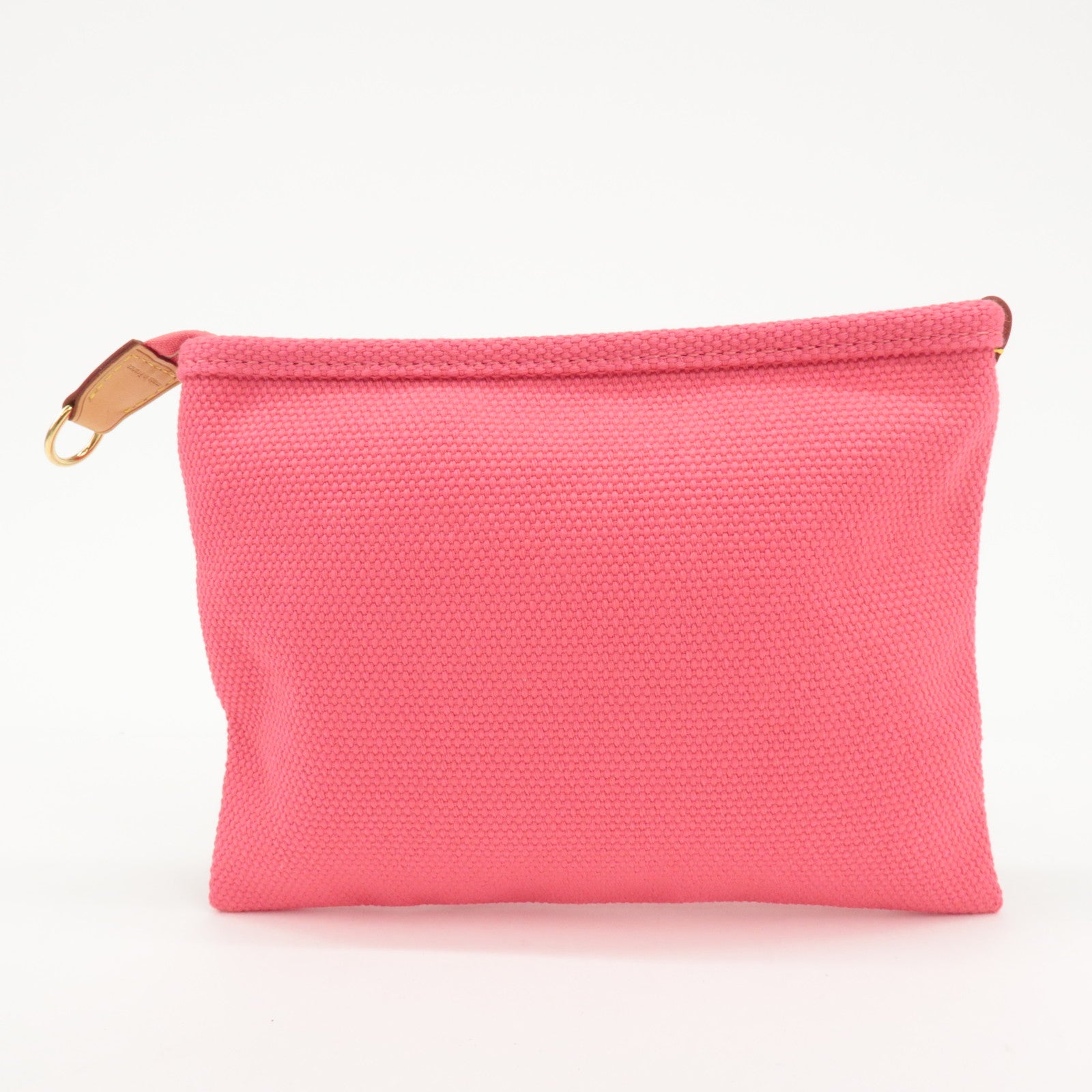 Louis Vuitton Antigua Canvas Leather Pochette Plat PM Pink M40068 Used