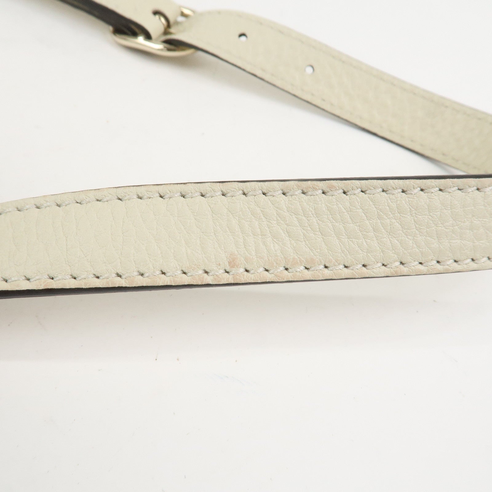 GUCCI Bamboo Leather Shopper Medium 2Way Shoulder Bag Ivory 323660