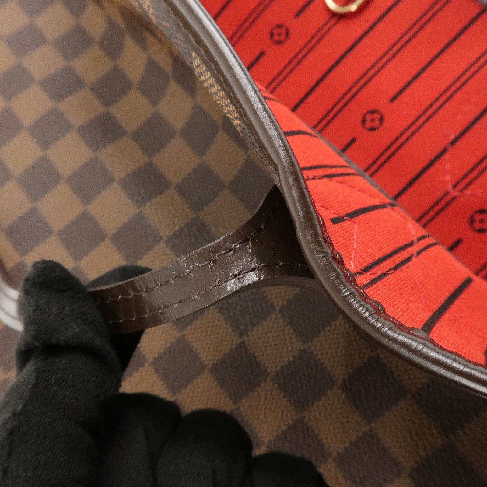 Louis Vuitton Damier Ebene Neverfull MM Tote Bag N51105 Used