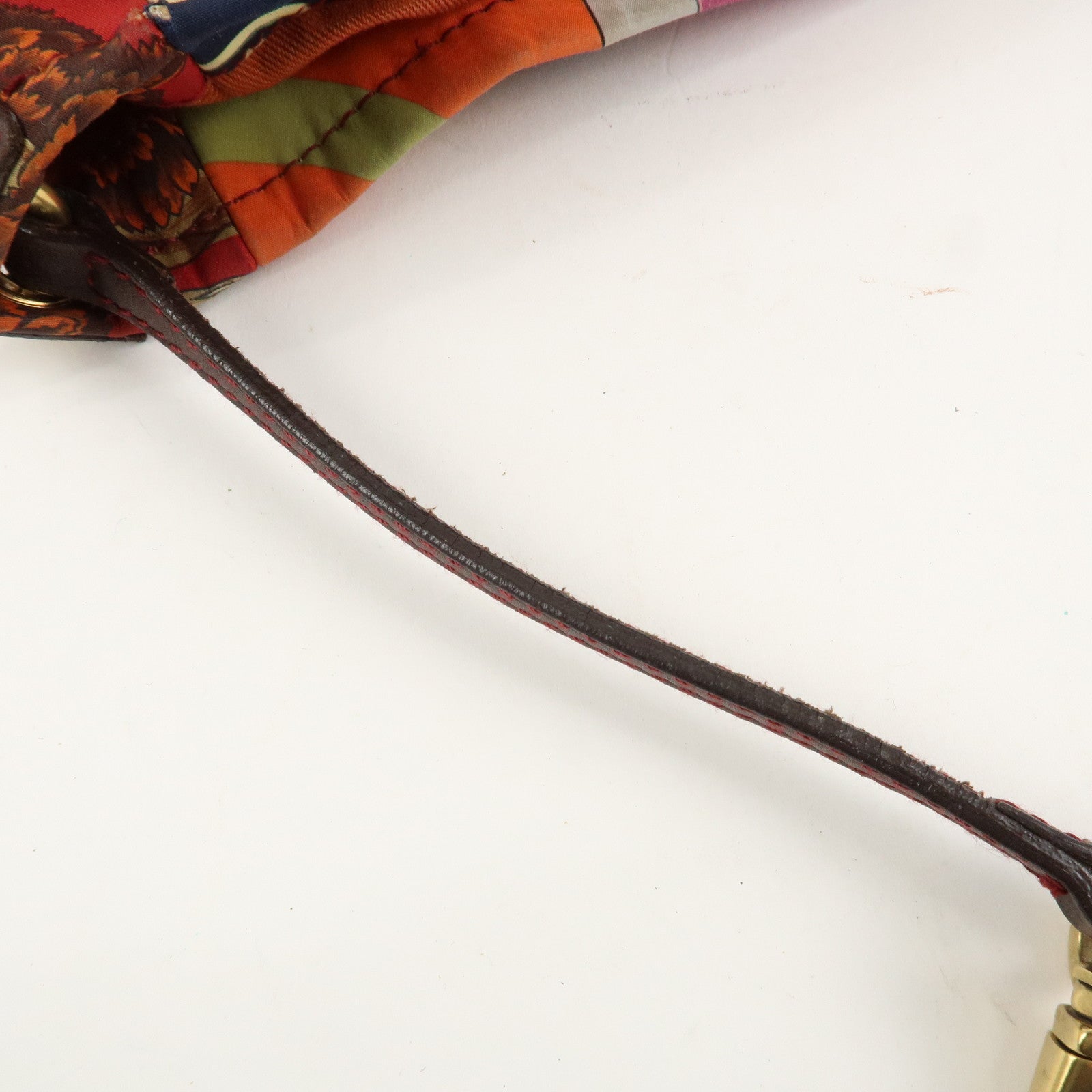 Ferragamo Gancini Leather Nylon Shoulder Bag Tote Bag Multicolor