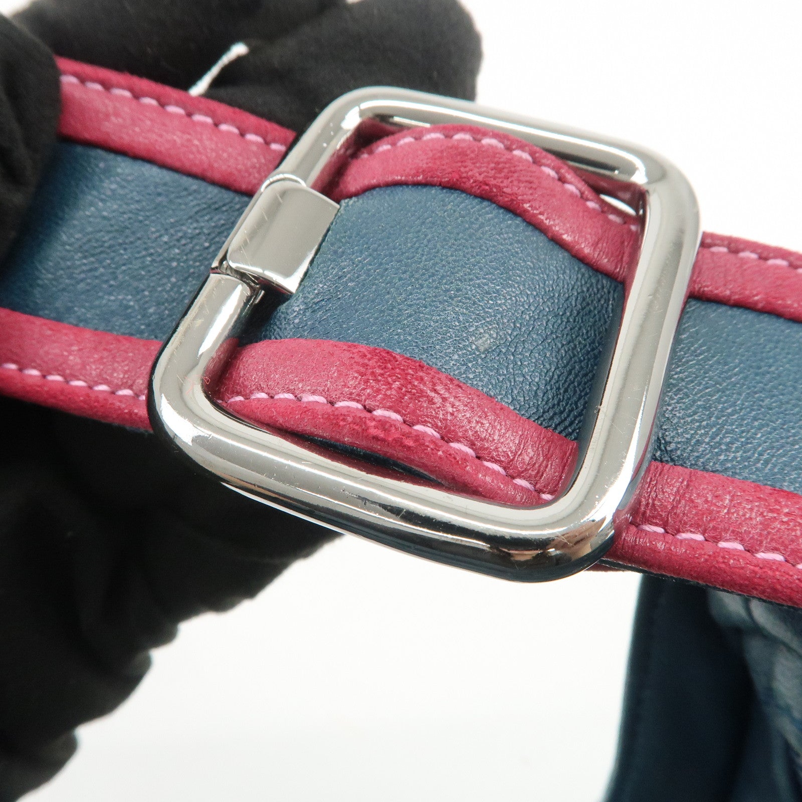 LOEWE Nappa Leather Shoulder Bag Hand Bag Blue Pink