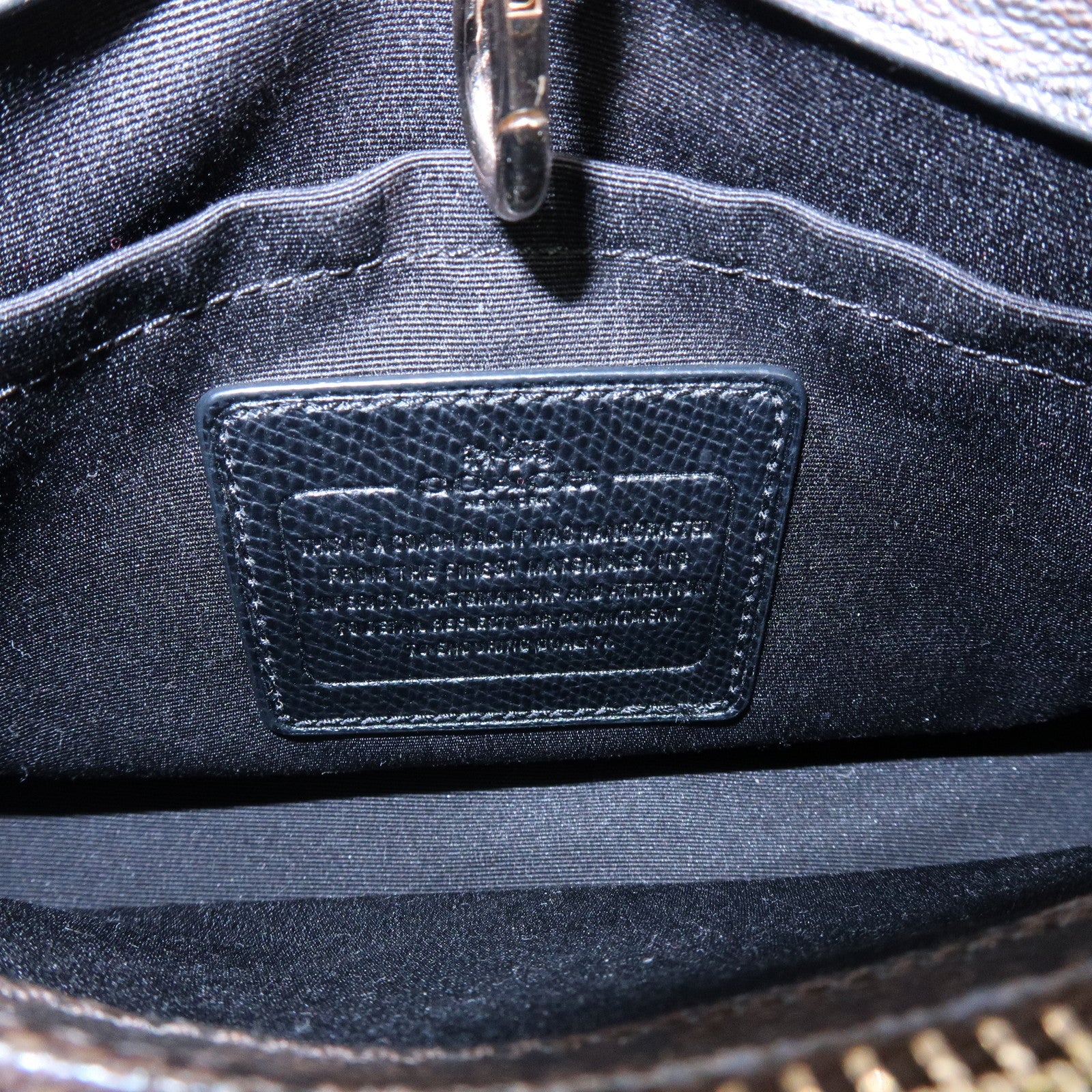 COACH Signature Margot Set of 2 PVC Leather Shoulder Hand Bag Brown