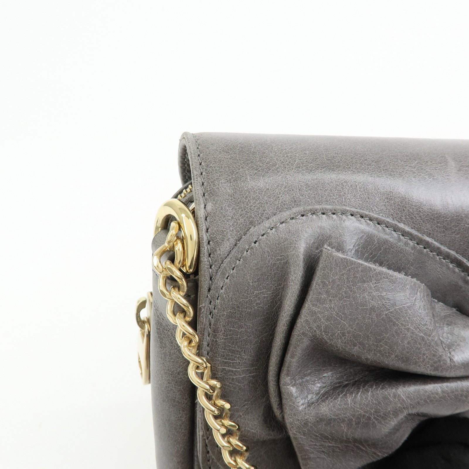 VALENTINO RED Valentino 2Way Bag Chain Shoulder Bag Hand Bag Gray