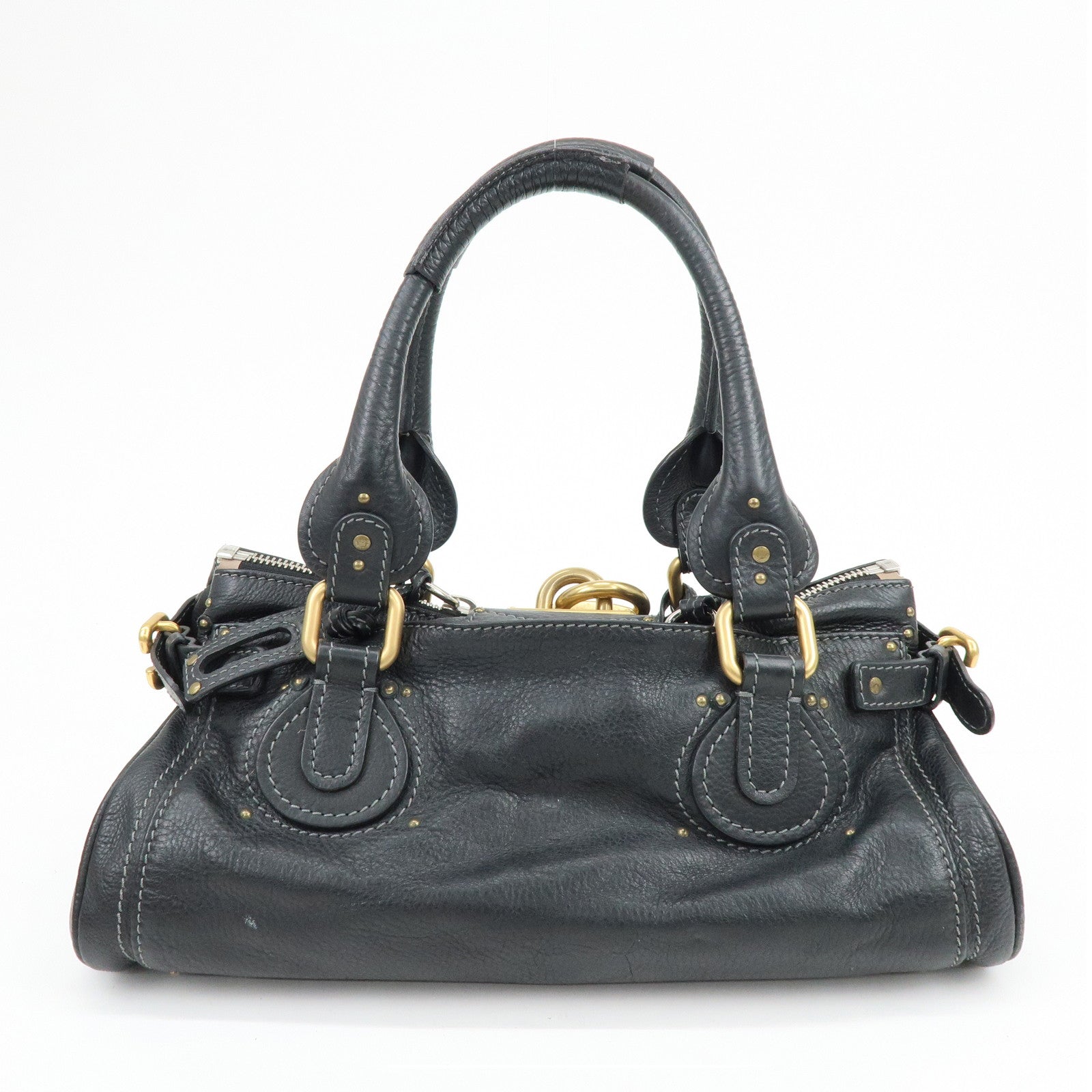 Chloe Paddington Leather Hand Bag Shoulder bag Black