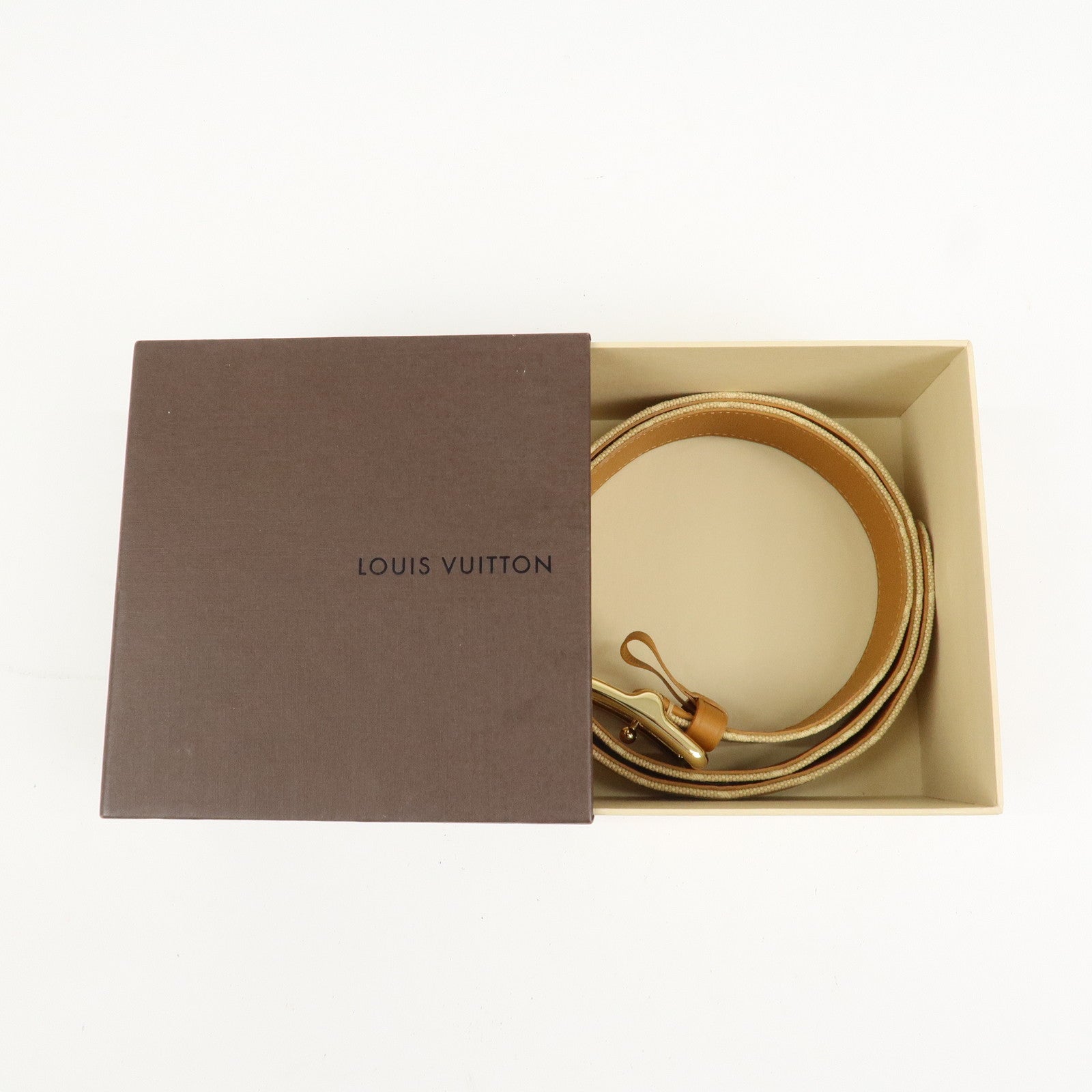 Louis Vuitton Monogram Mini Canvas Ceinture 75/30 Belt Beige M6817