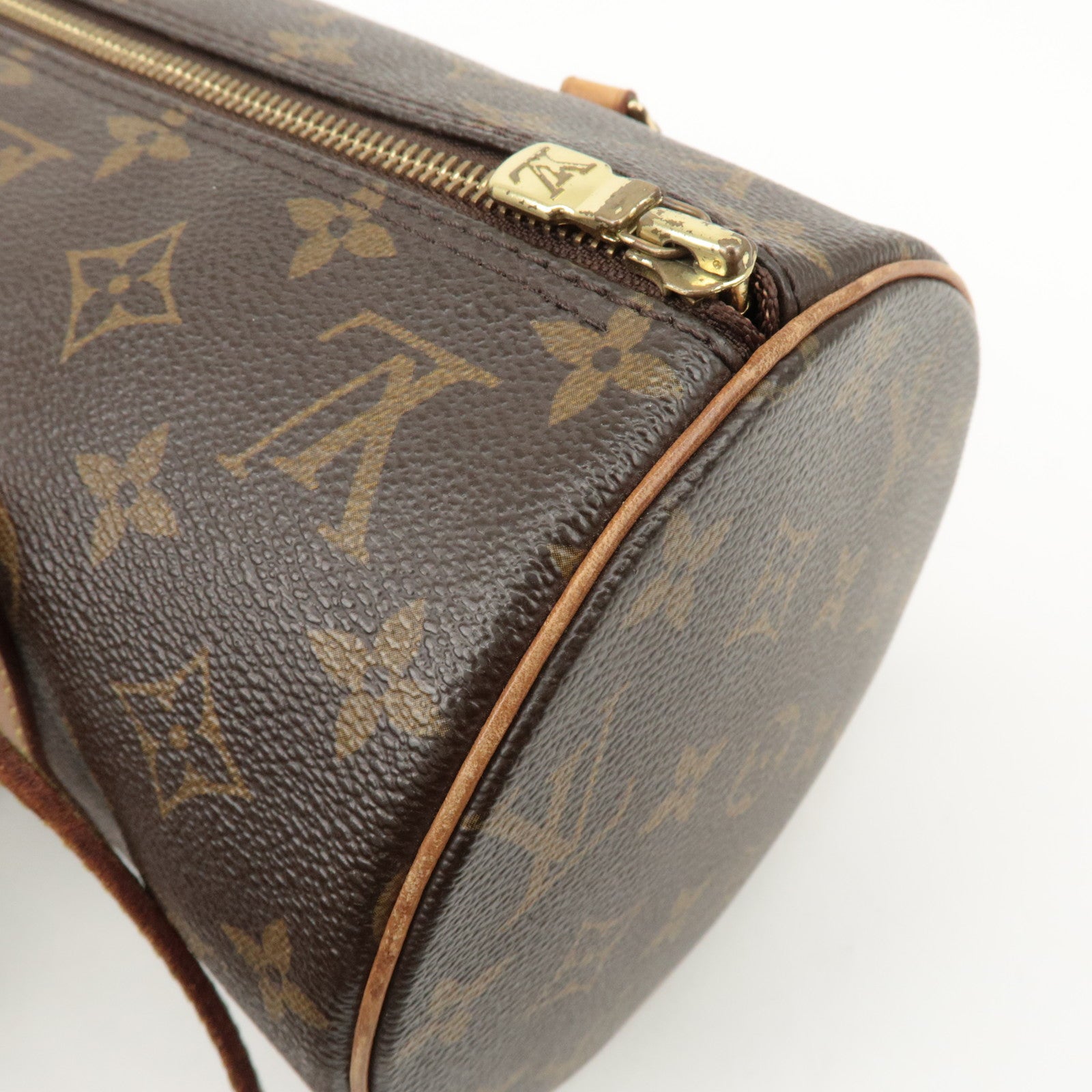 Louis Vuitton Monogram Papillon 30 Hand Bag New Style Brown M51385 Used