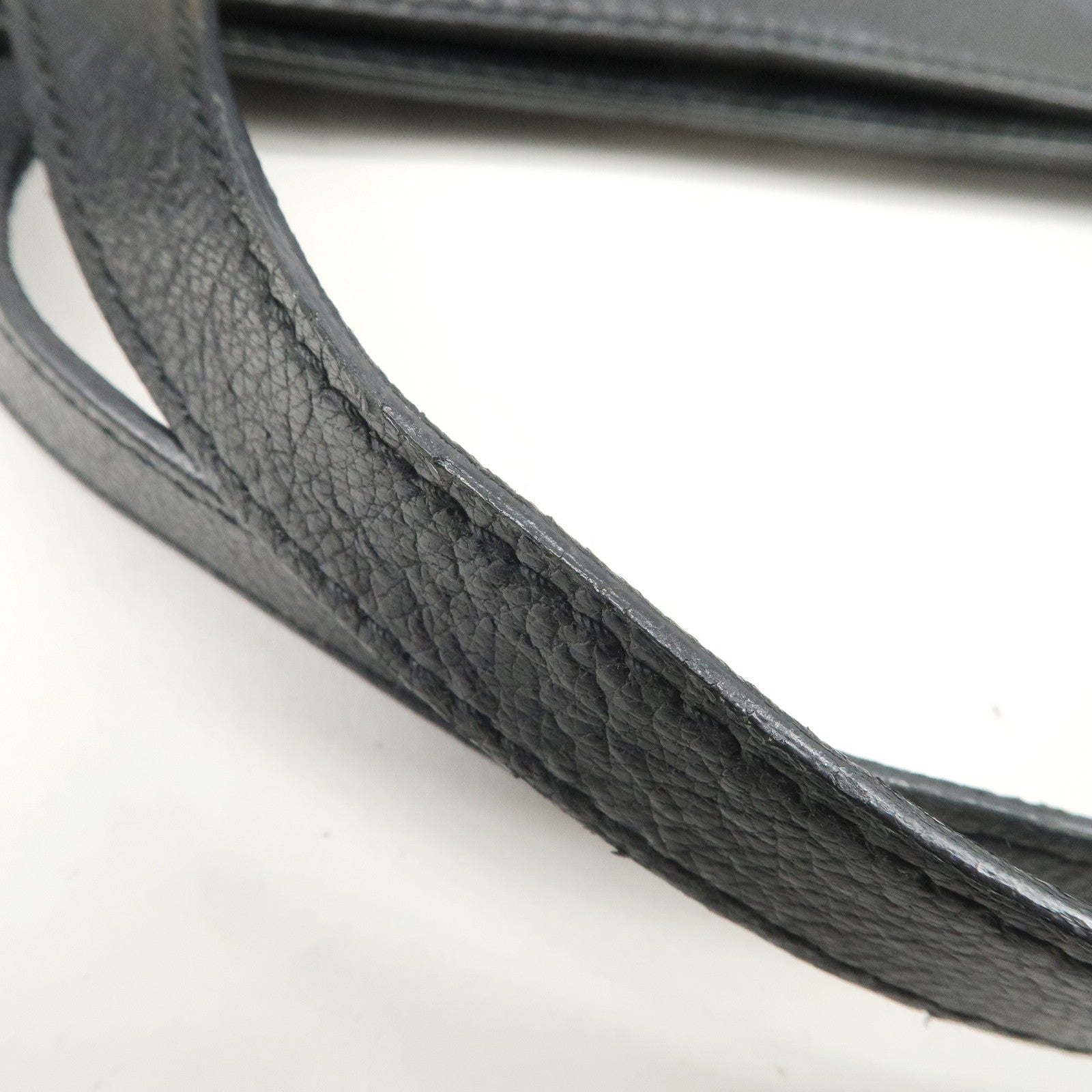 GUCCI Interlocking G Leather Hand Bag Shoulder Bag Black 121551