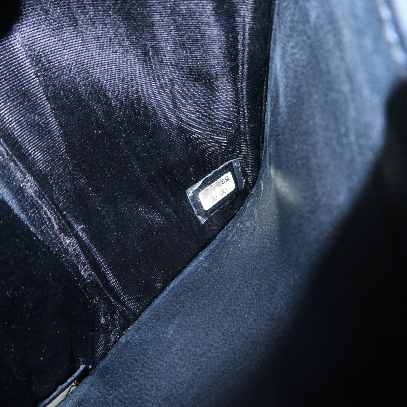 CHANEL COCO Mark Cavairskin Compact Wallet Black