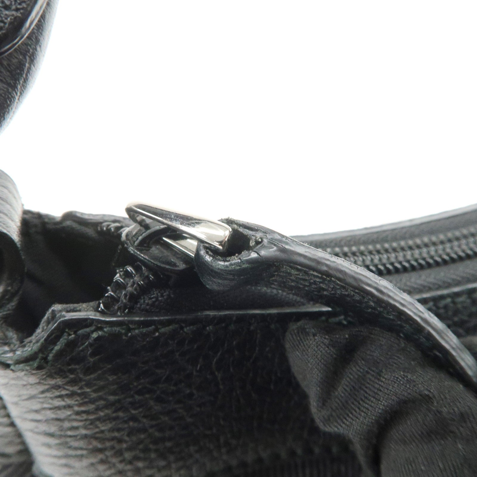 GUCCI Abbey GG Canvas Leather Shoulder Bag Hand Bag Black 265692