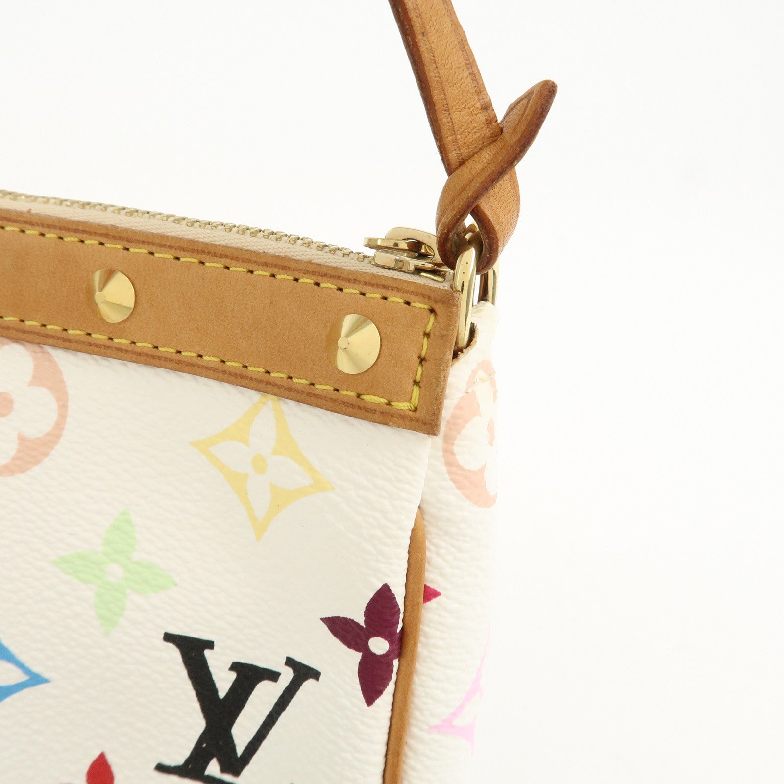 Louis Vuitton Monogram Multicolor Pochette Accessoires Blanc M92649