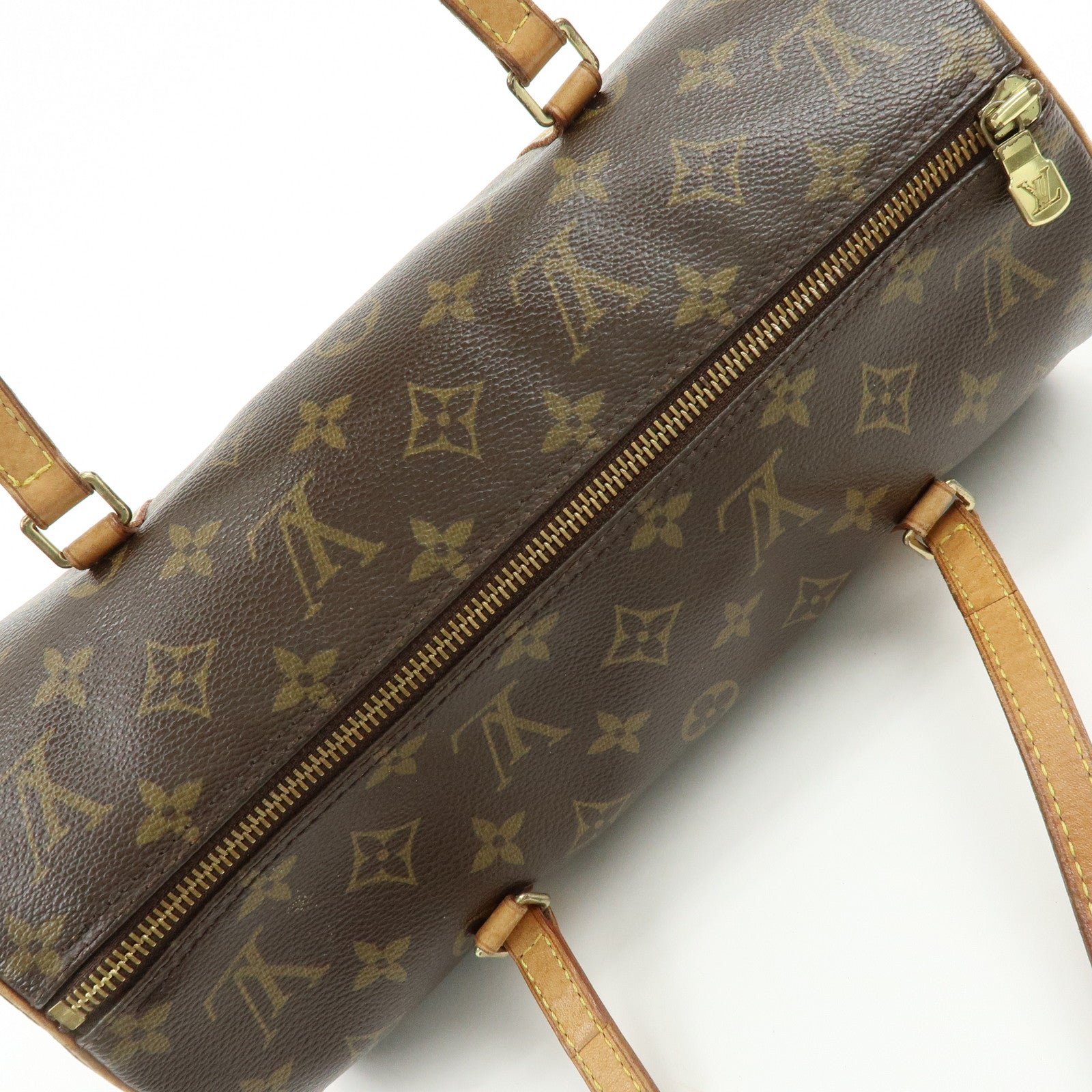 Louis Vuitton Monogram Papillon 30 Hand Bag Brown M51385