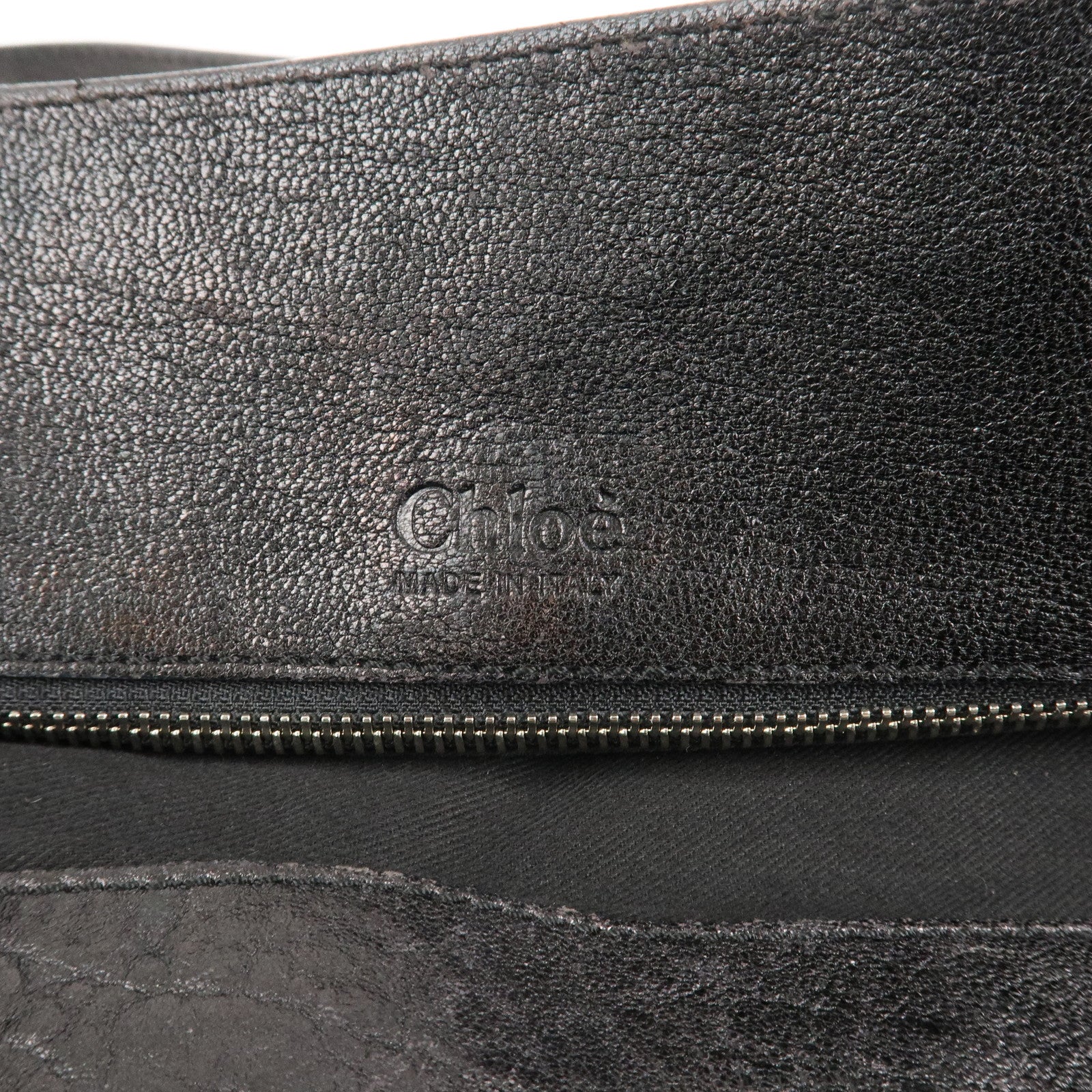 Chloe Leather Saskia 2Way Bag Hand Bag Shoulder Bag Black