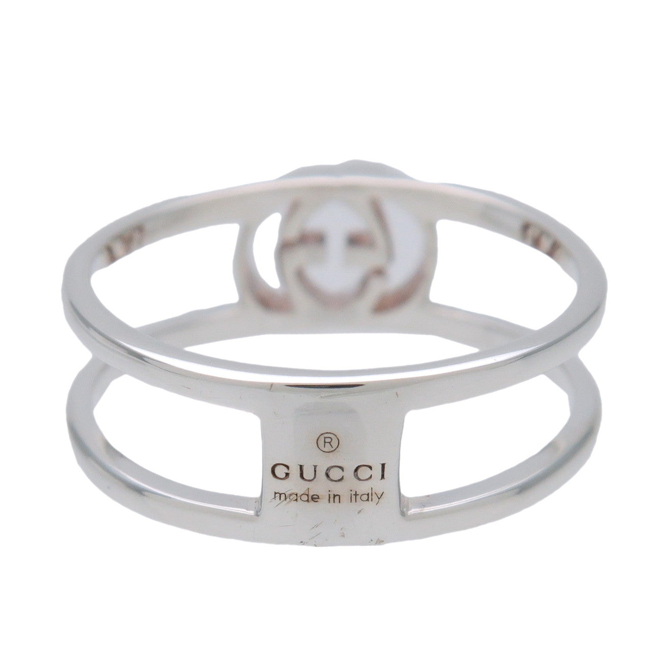 GUCCI Interlocking G SV925 Silver #9 US4.5 EU48 HK10 298036