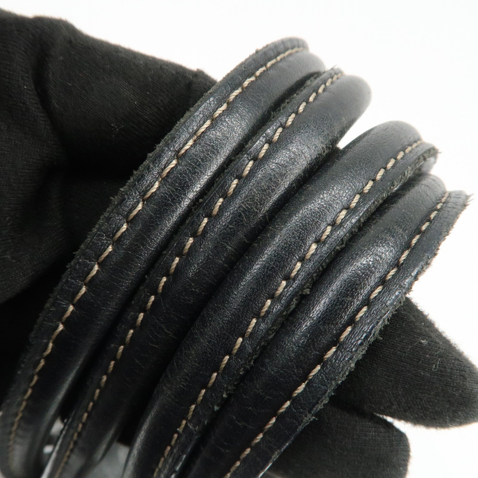 LOEWE Anagram Calf Leather Tote Bag Shoulder Bag Black