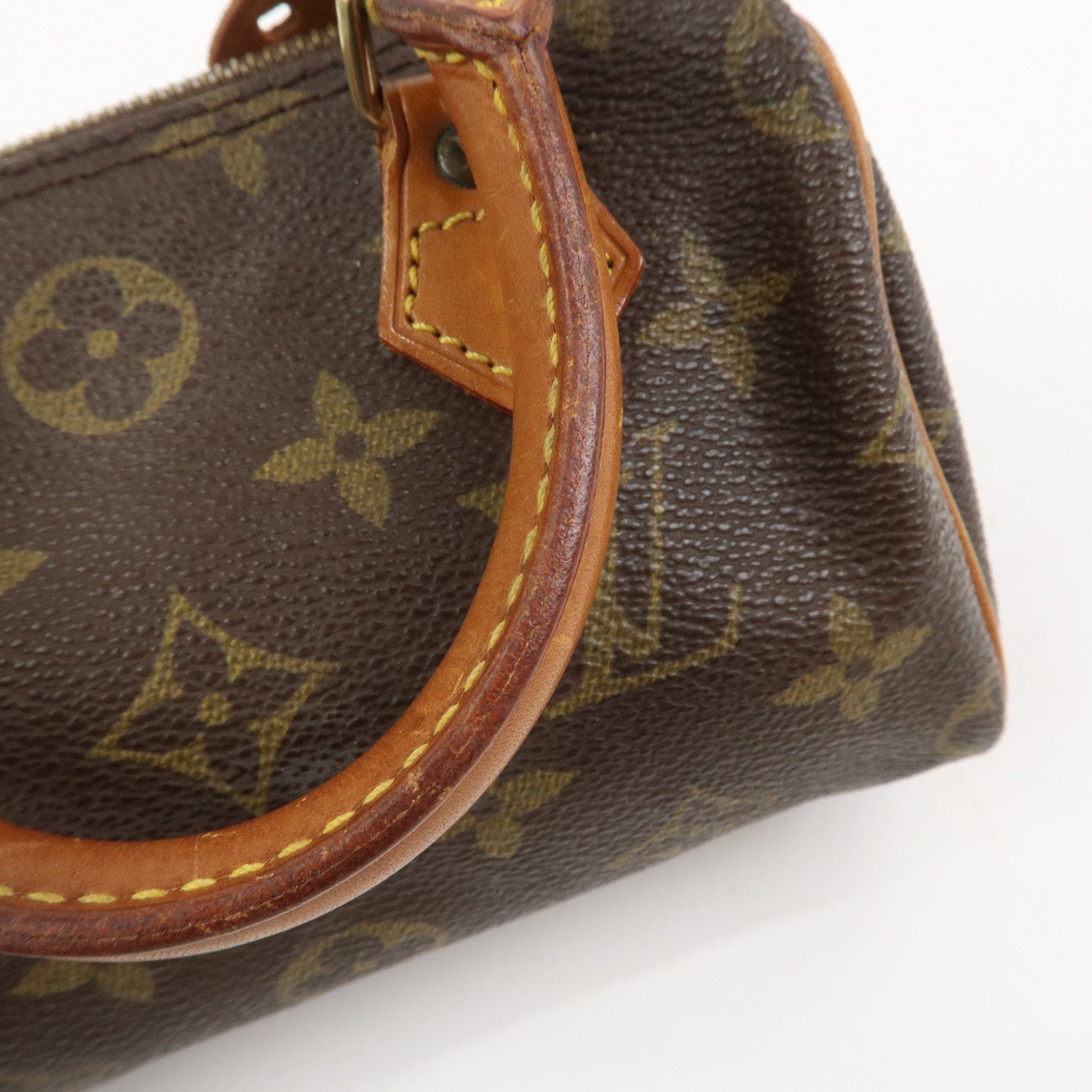Louis Vuitton Monogram Mini Speedy Hand Bag Brown M41534