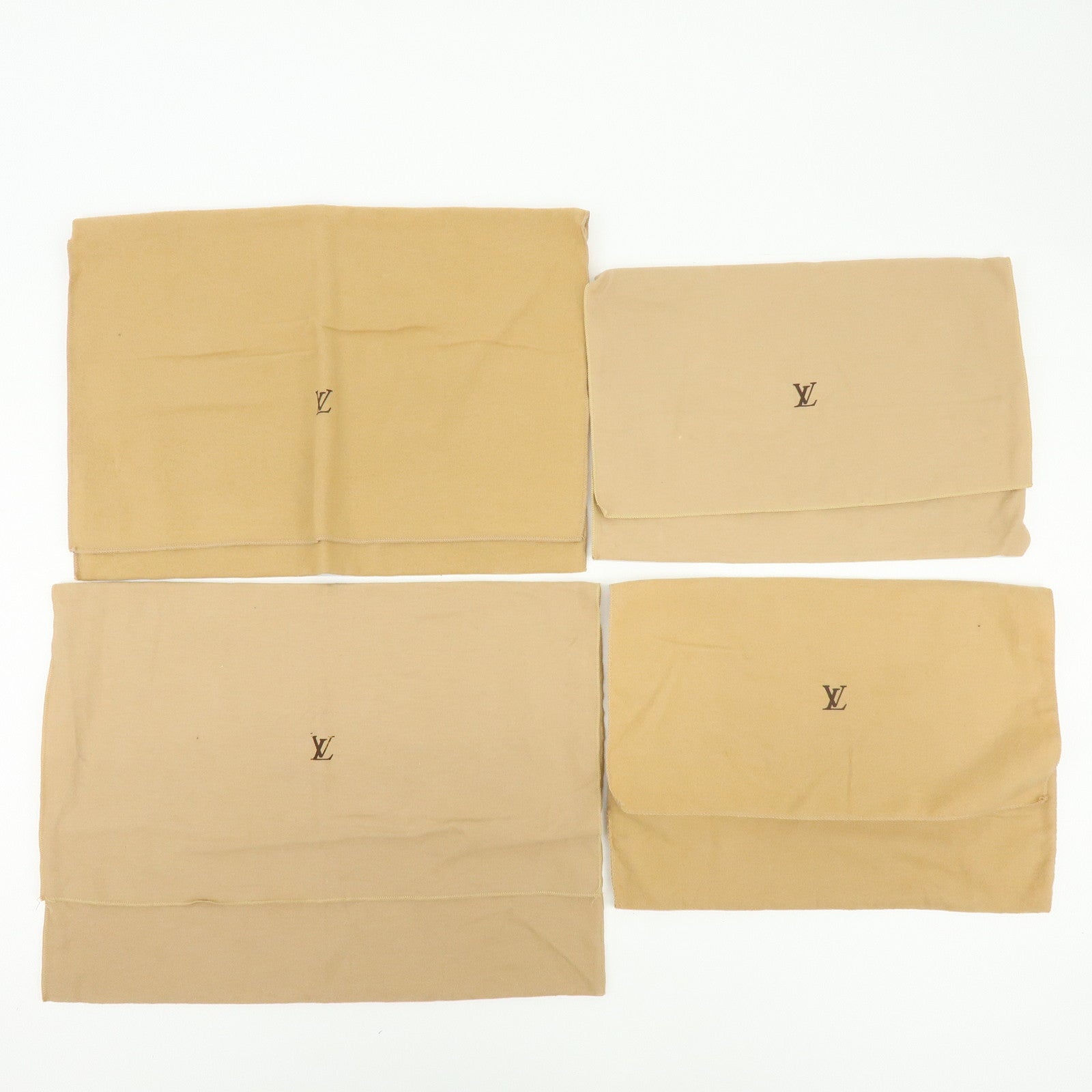 Louis Vuitton Set of 17 Dust Bag Storage Bag Flap Style Beige Brown
