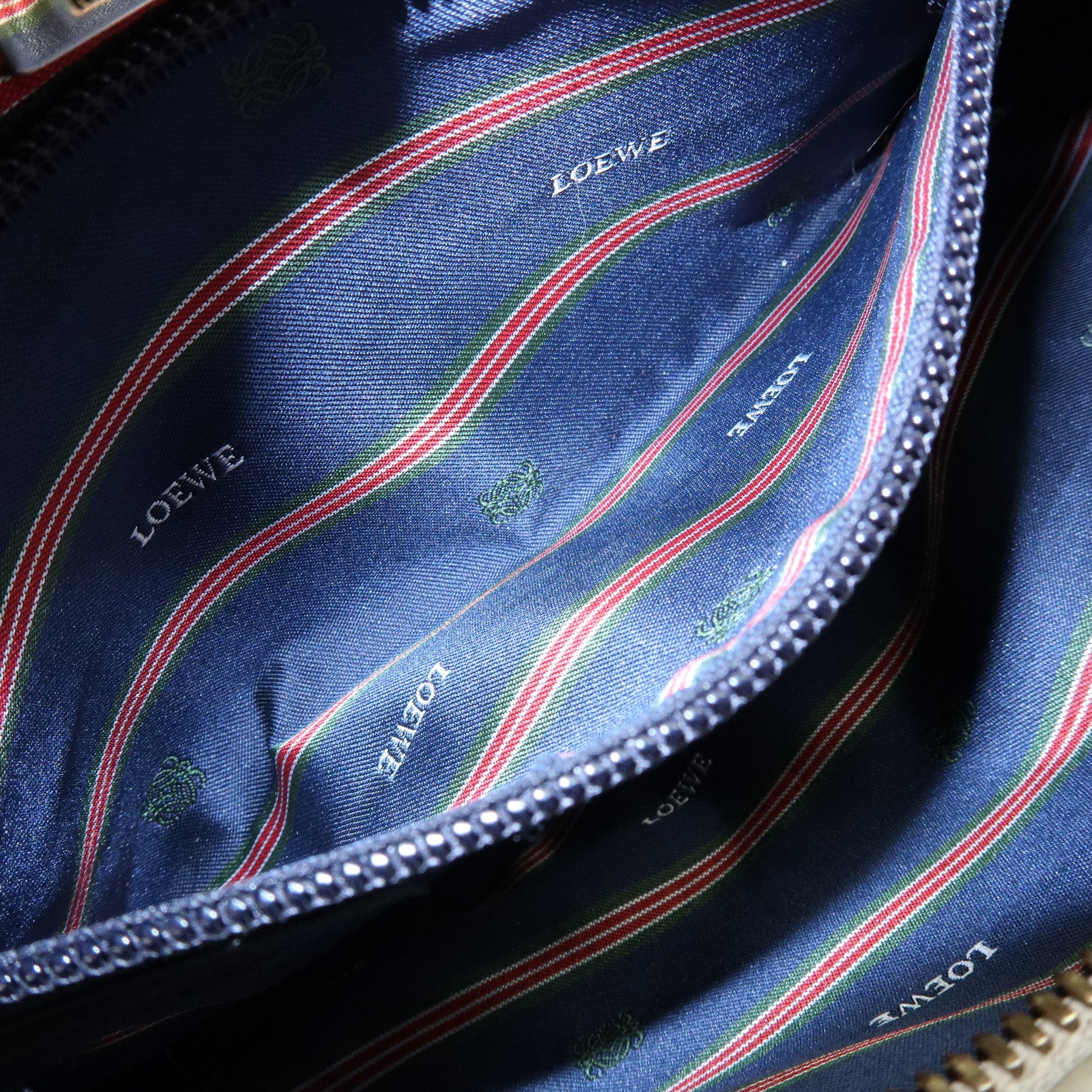 LOEWE Anagram Leather Shoulder Bag Crossbody Bag Ivory