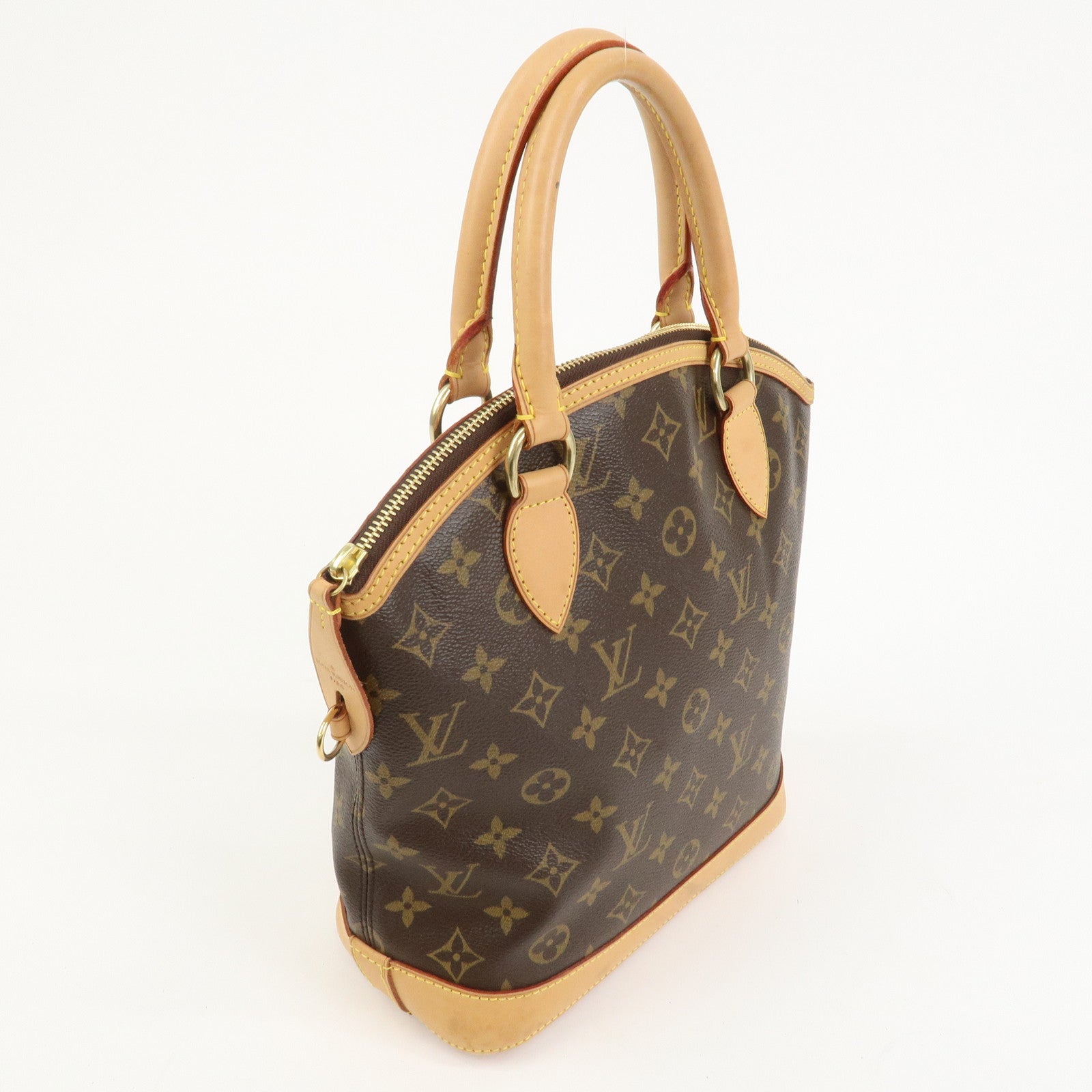 Louis Vuitton Monogram Lockit PM Hand Bag Tote Bag Brown M40102