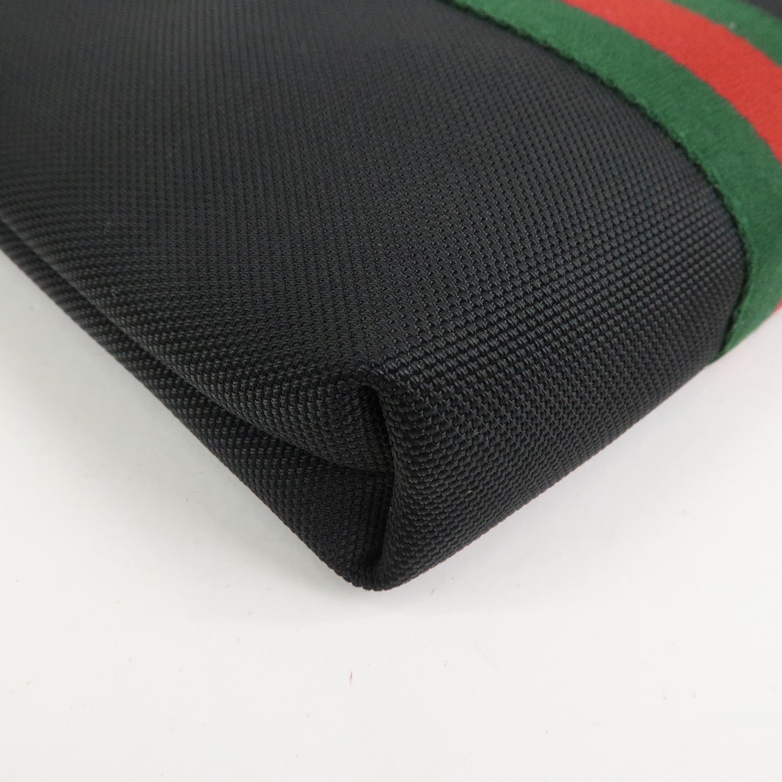 GUCCI Sherry Canvas Leather Shoulder Bag Crossbody Bag Black 631195