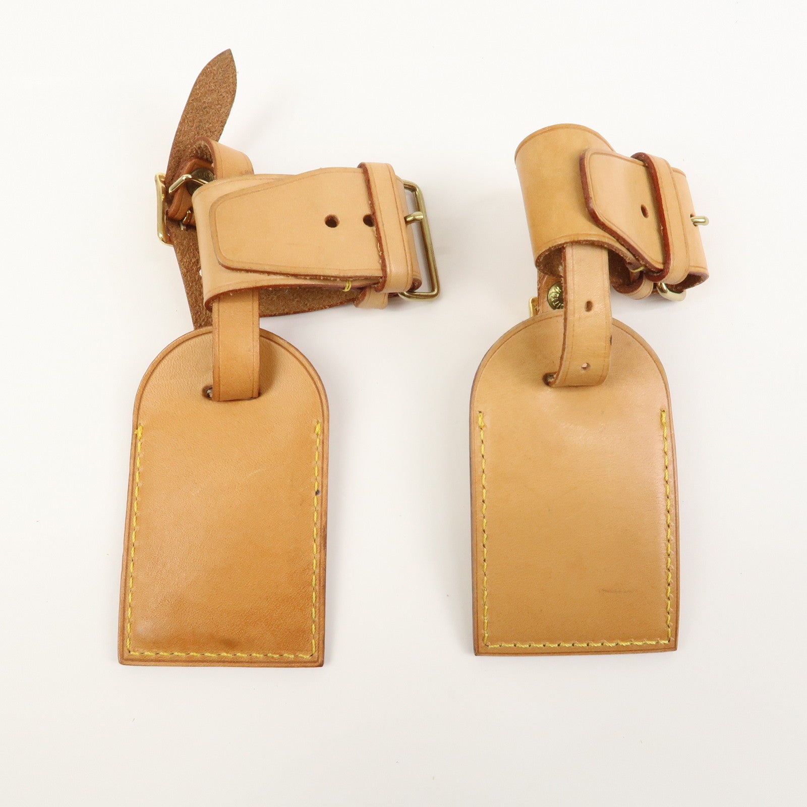 Louis Vuitton Set of 10 Leather Name Tag & Poignet Natural