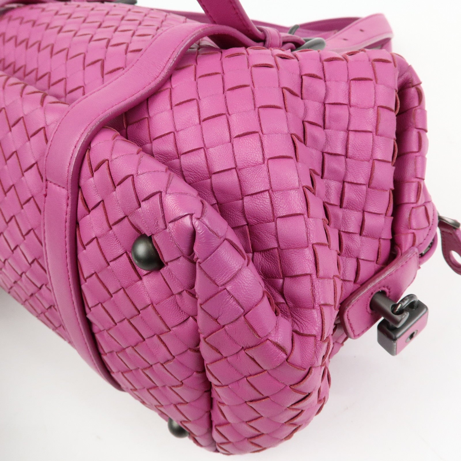 BOTTEGA VENETA Intrecciato Nappa Leather Boston Bag Pink 272801